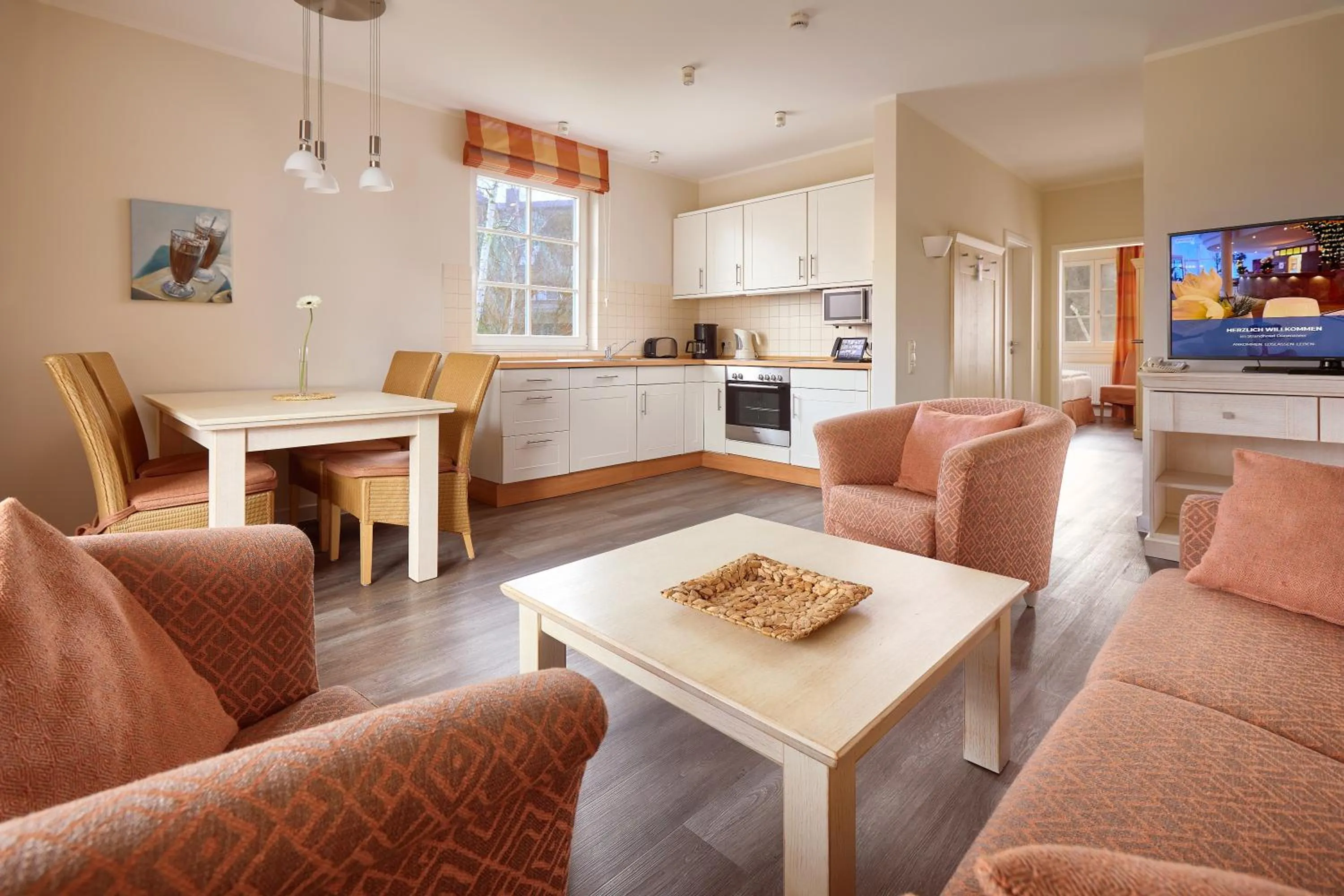 kitchen in Ferienwohnungen Dünenmeer