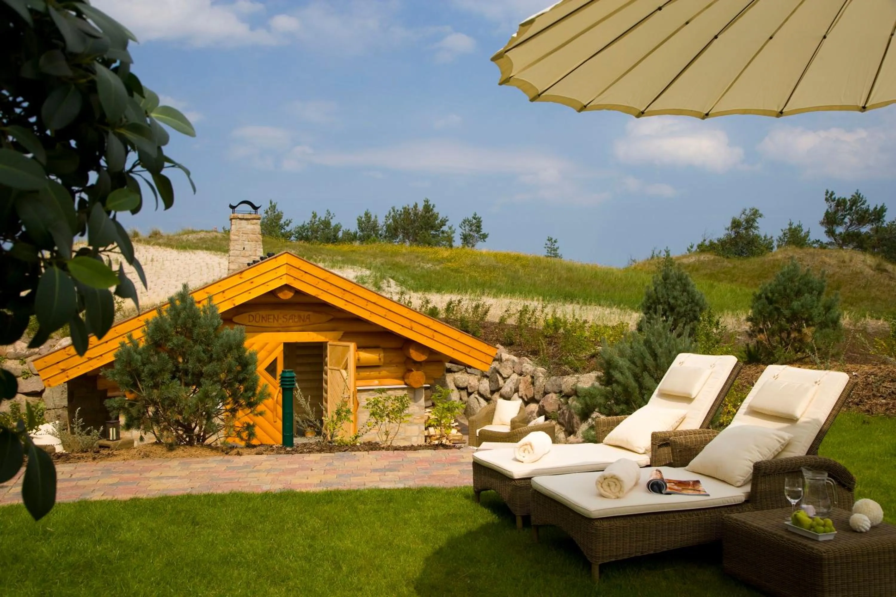 Sauna in Ferienwohnungen Dünenmeer