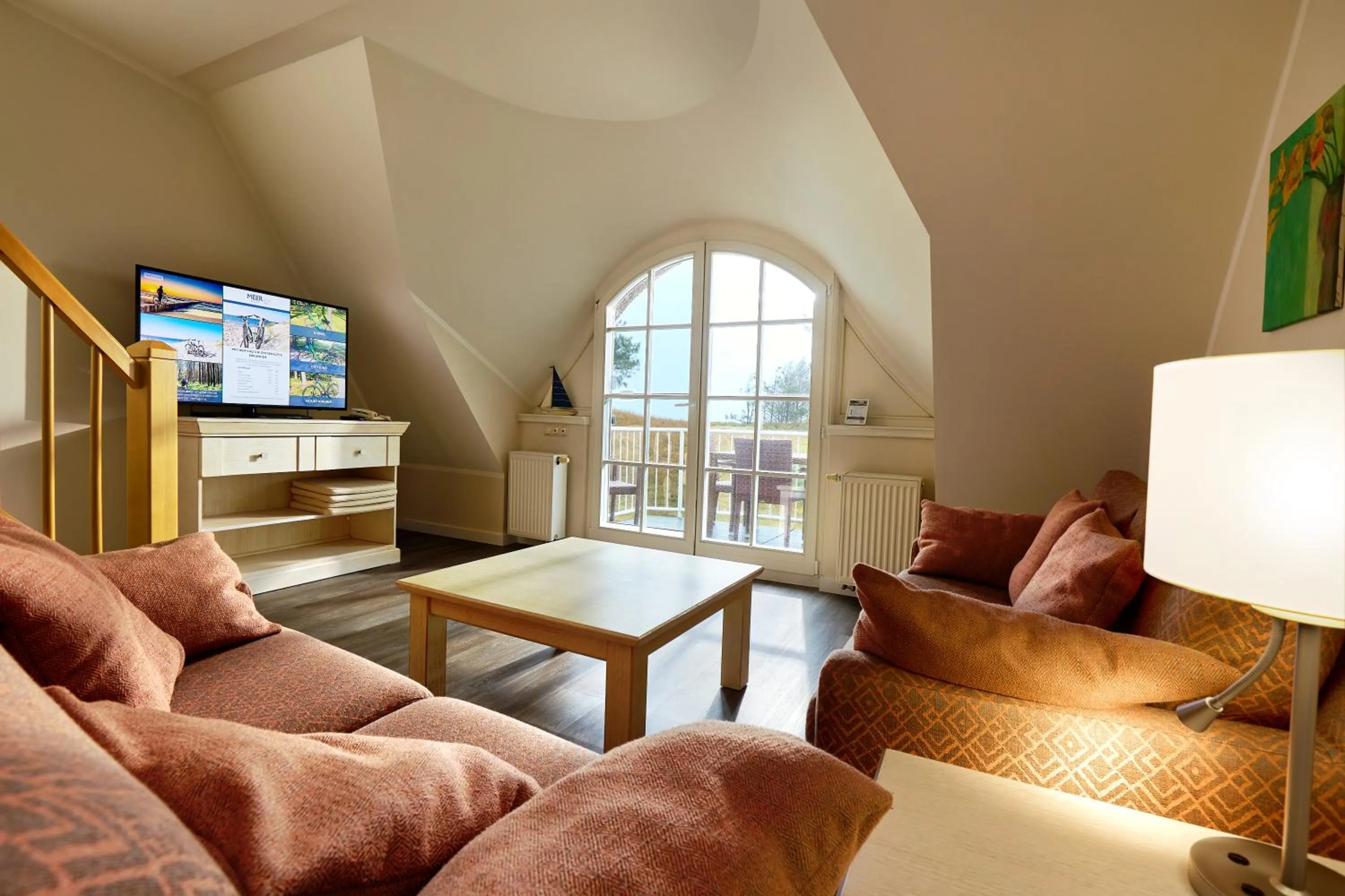 Living room in Ferienwohnungen Dünenmeer