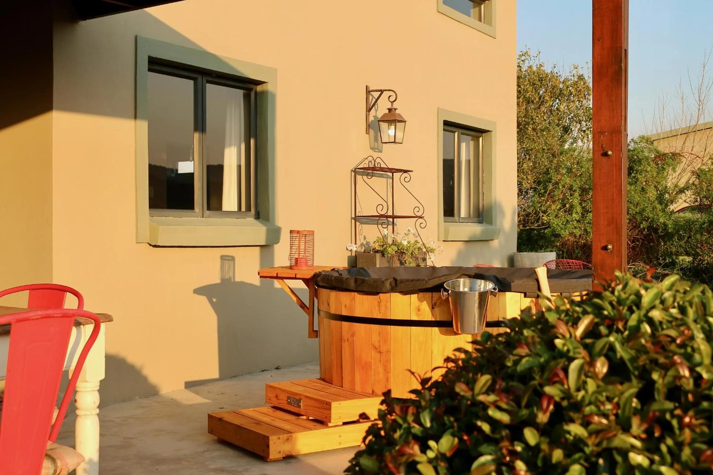Hot Tub in Libertas Guest Farm
