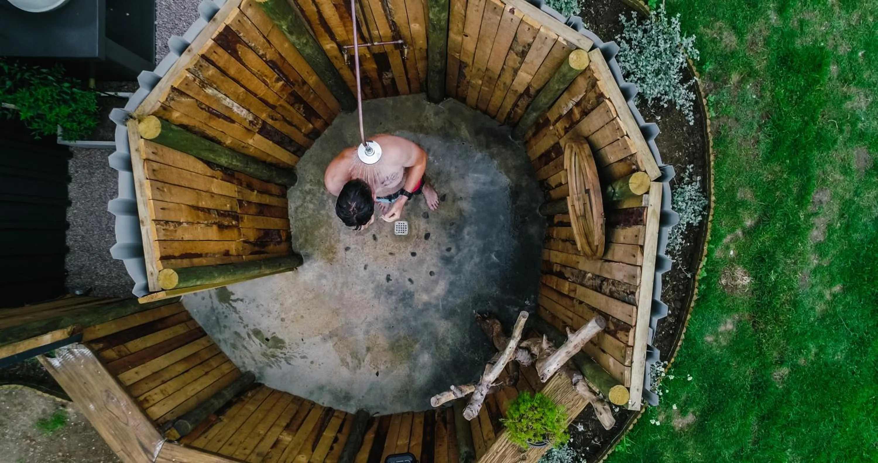 Shower in Libertas Guest Farm