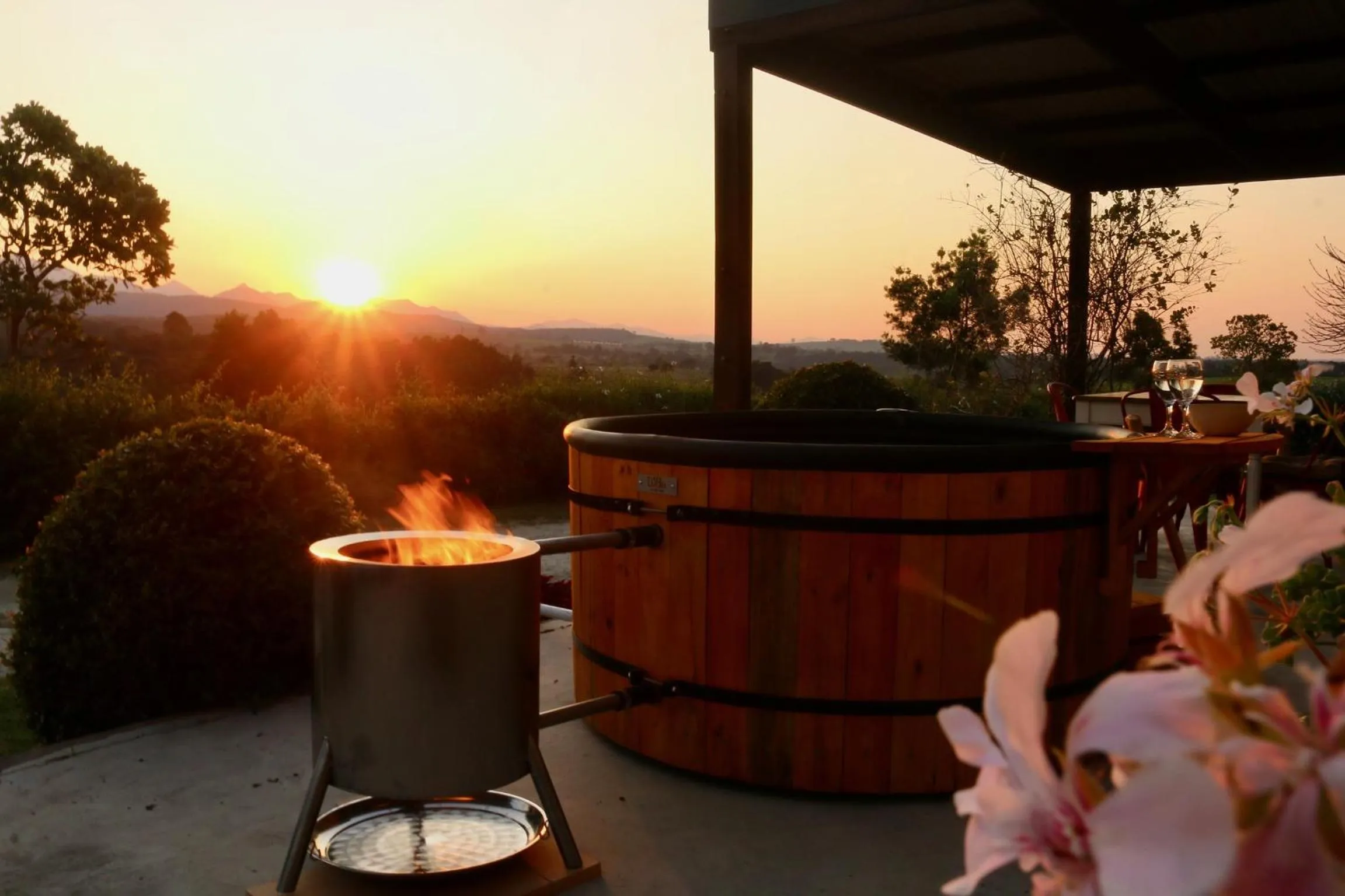 Hot Tub in Libertas Guest Farm