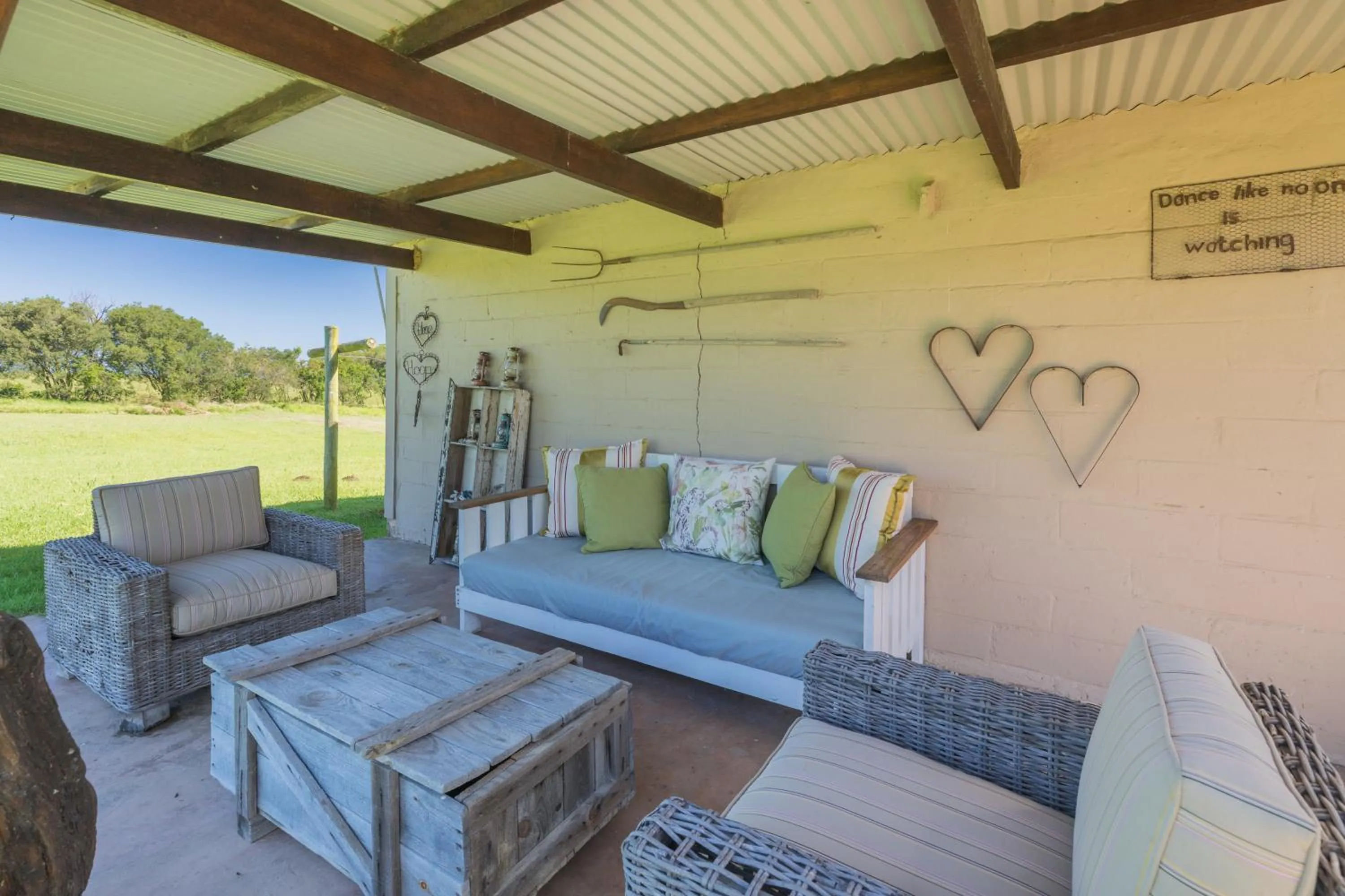 Patio in Libertas Guest Farm