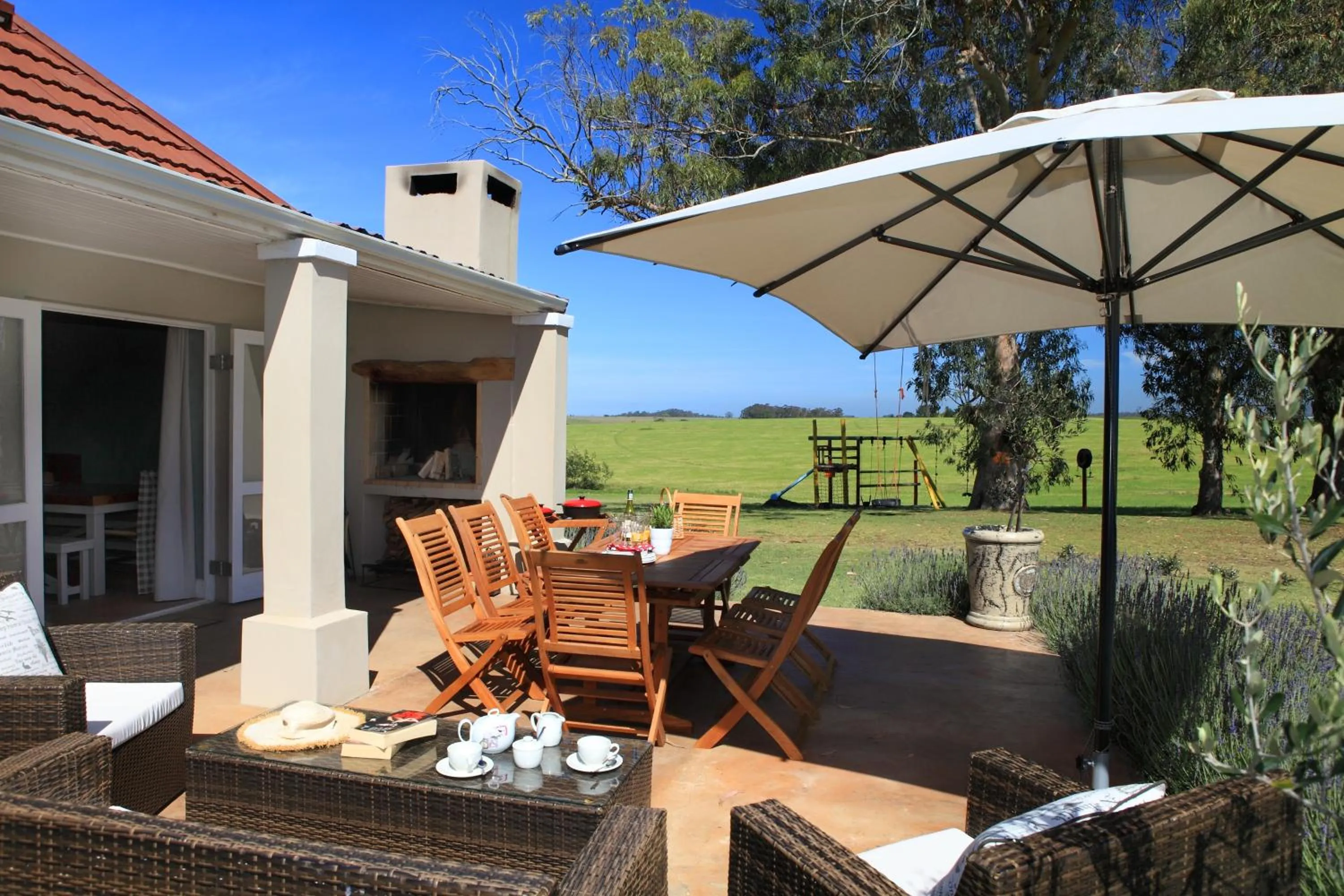 Patio in Libertas Guest Farm