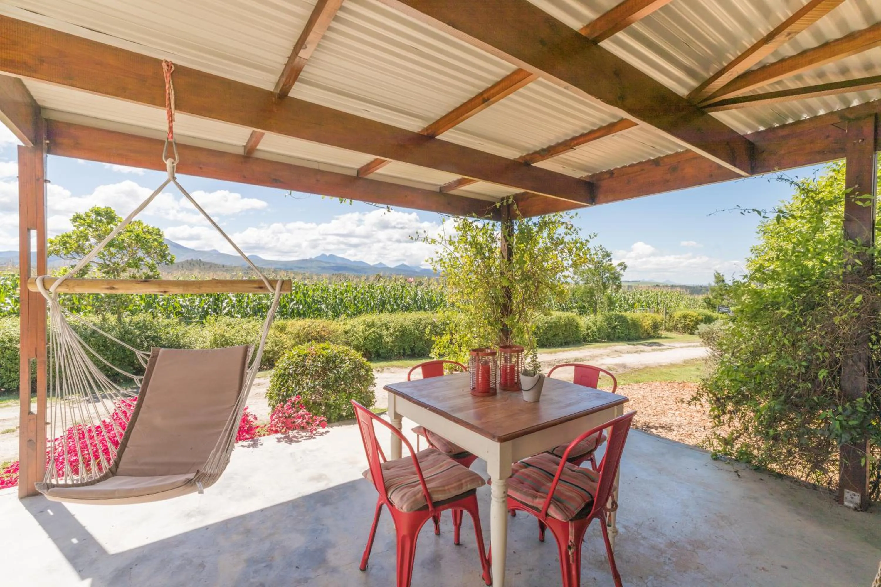 Patio in Libertas Guest Farm