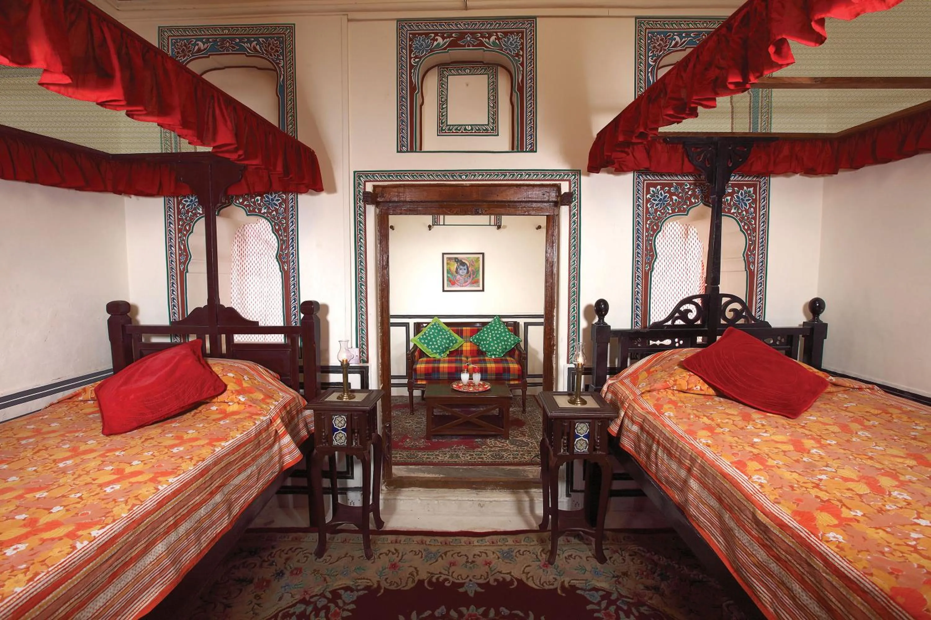 Photo of the whole room, Bed in Hotel Mandawa Haveli