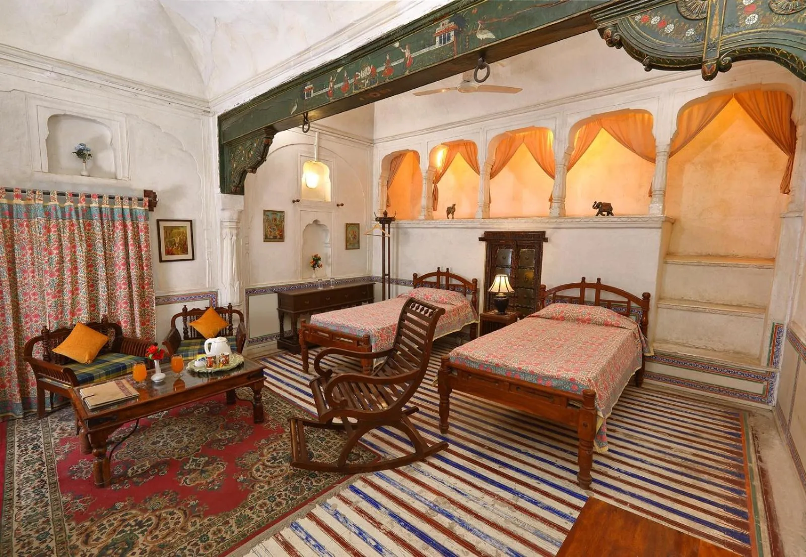 Bedroom, Bed in Hotel Mandawa Haveli