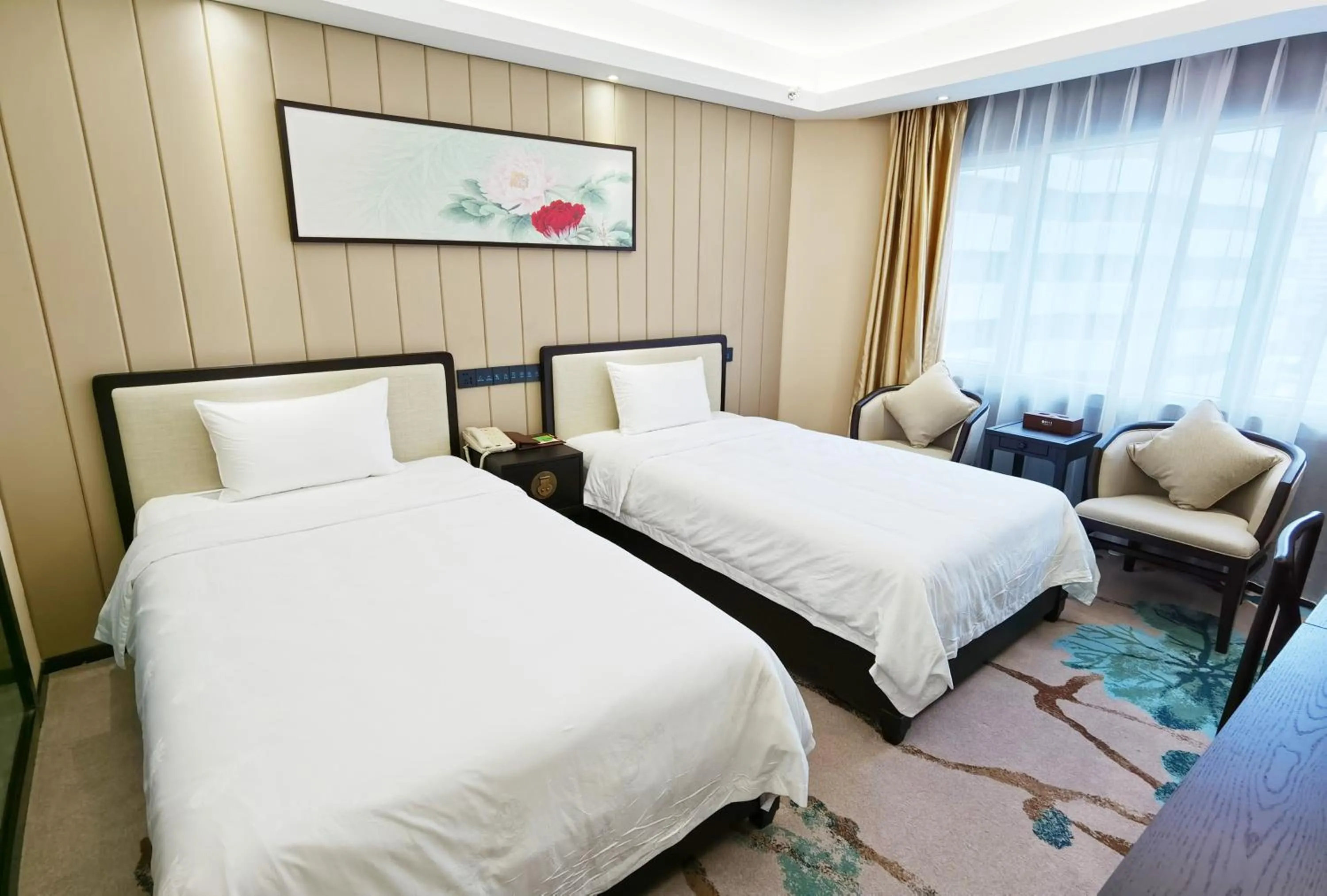 Bedroom, Bed in Guangdong Hotel