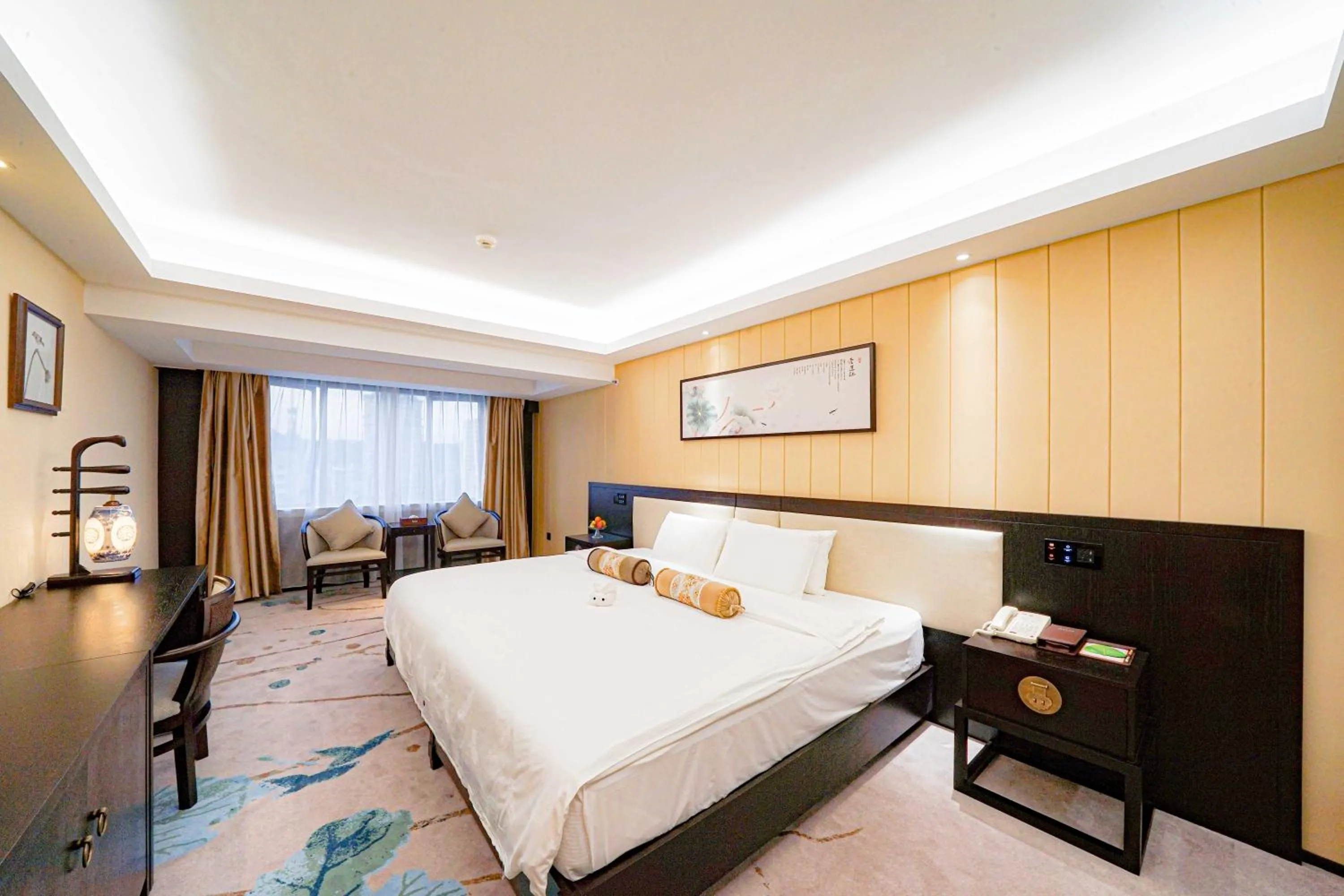 Living room, Bed in Guangdong Hotel