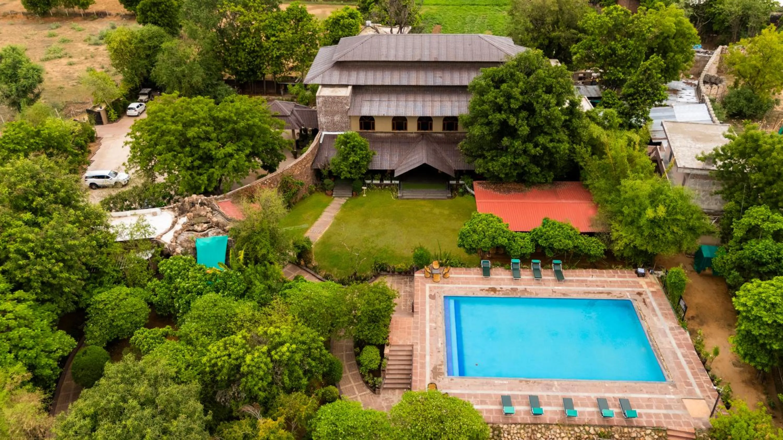 Swimming pool in The Pugmark, A Wildlife Resort