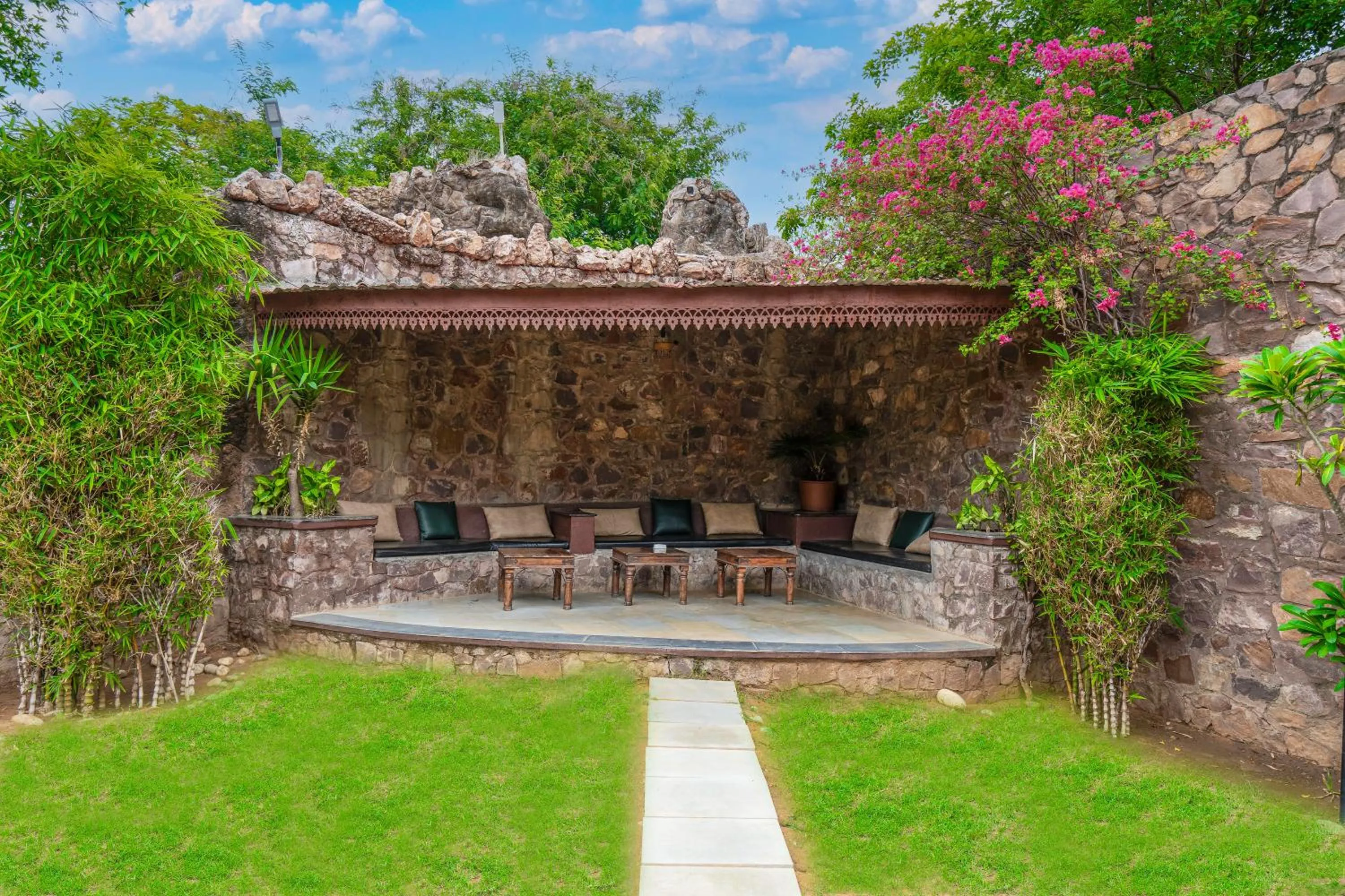Seating area in The Pugmark, A Wildlife Resort