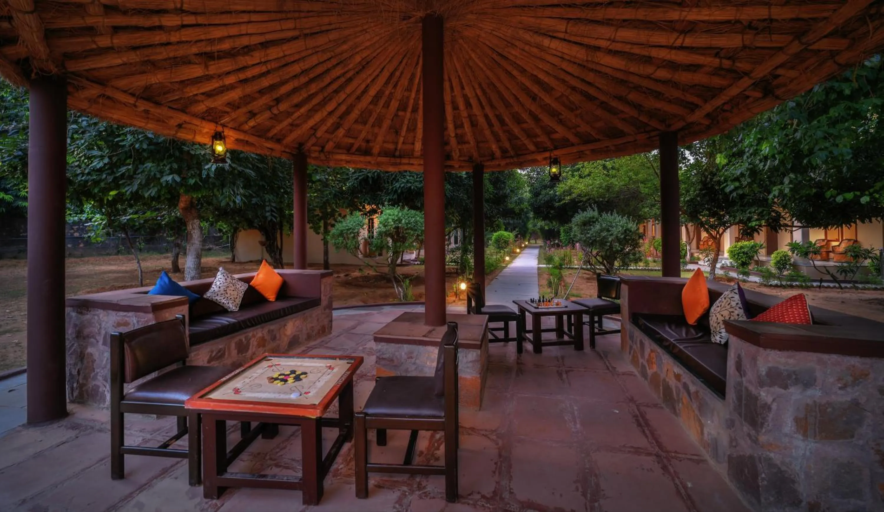 Seating area in The Pugmark, A Wildlife Resort