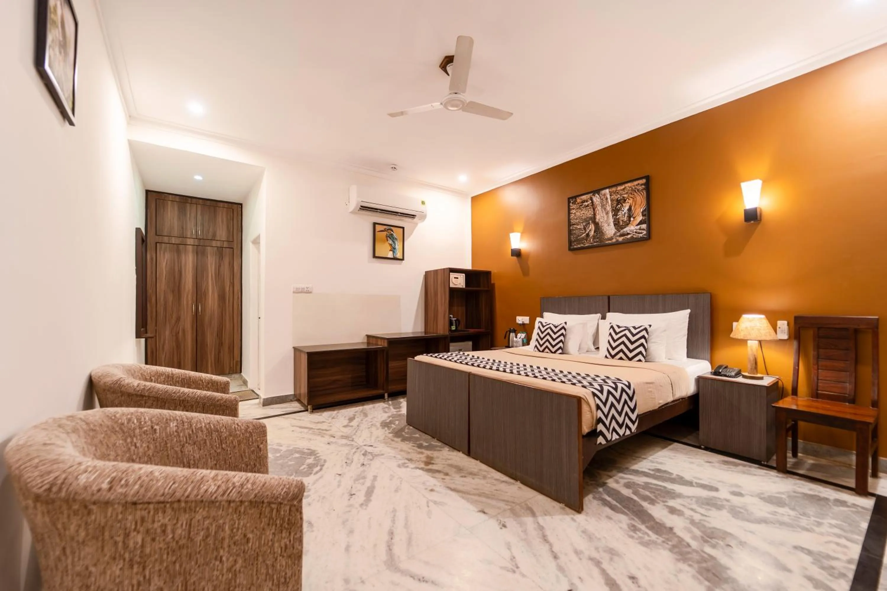 Bedroom, Bed in The Pugmark, A Wildlife Resort