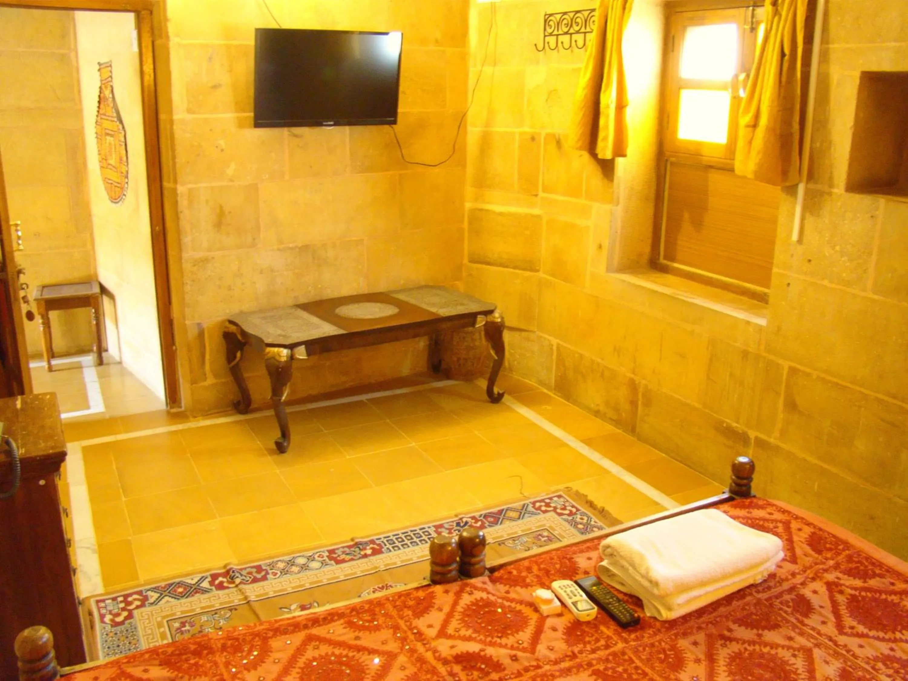 Photo of the whole room, Bed in Shahi Palace Hotel Jaisalmer