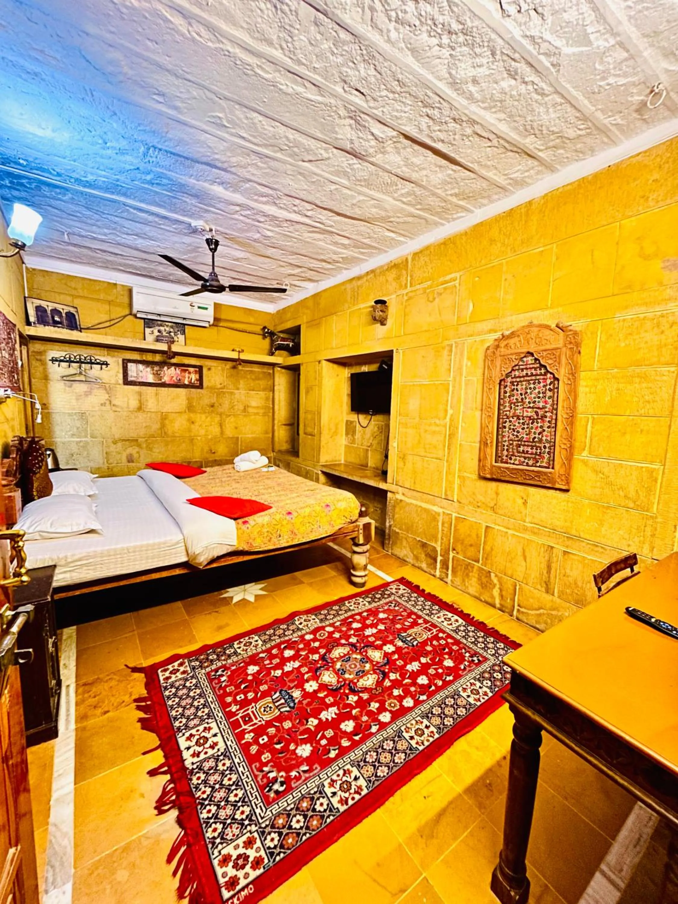 Bed in Shahi Palace Hotel Jaisalmer