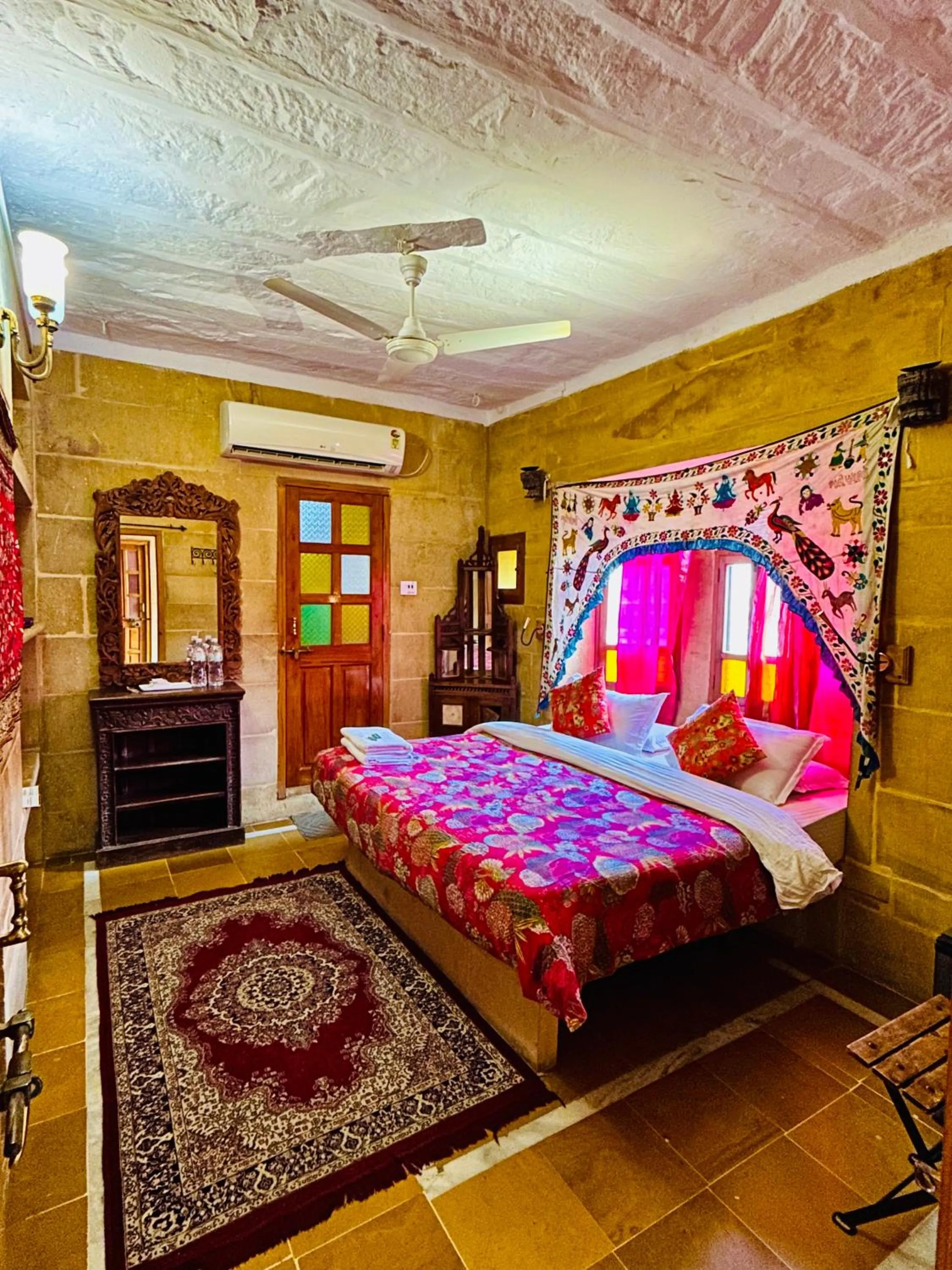 Bed in Shahi Palace Hotel Jaisalmer