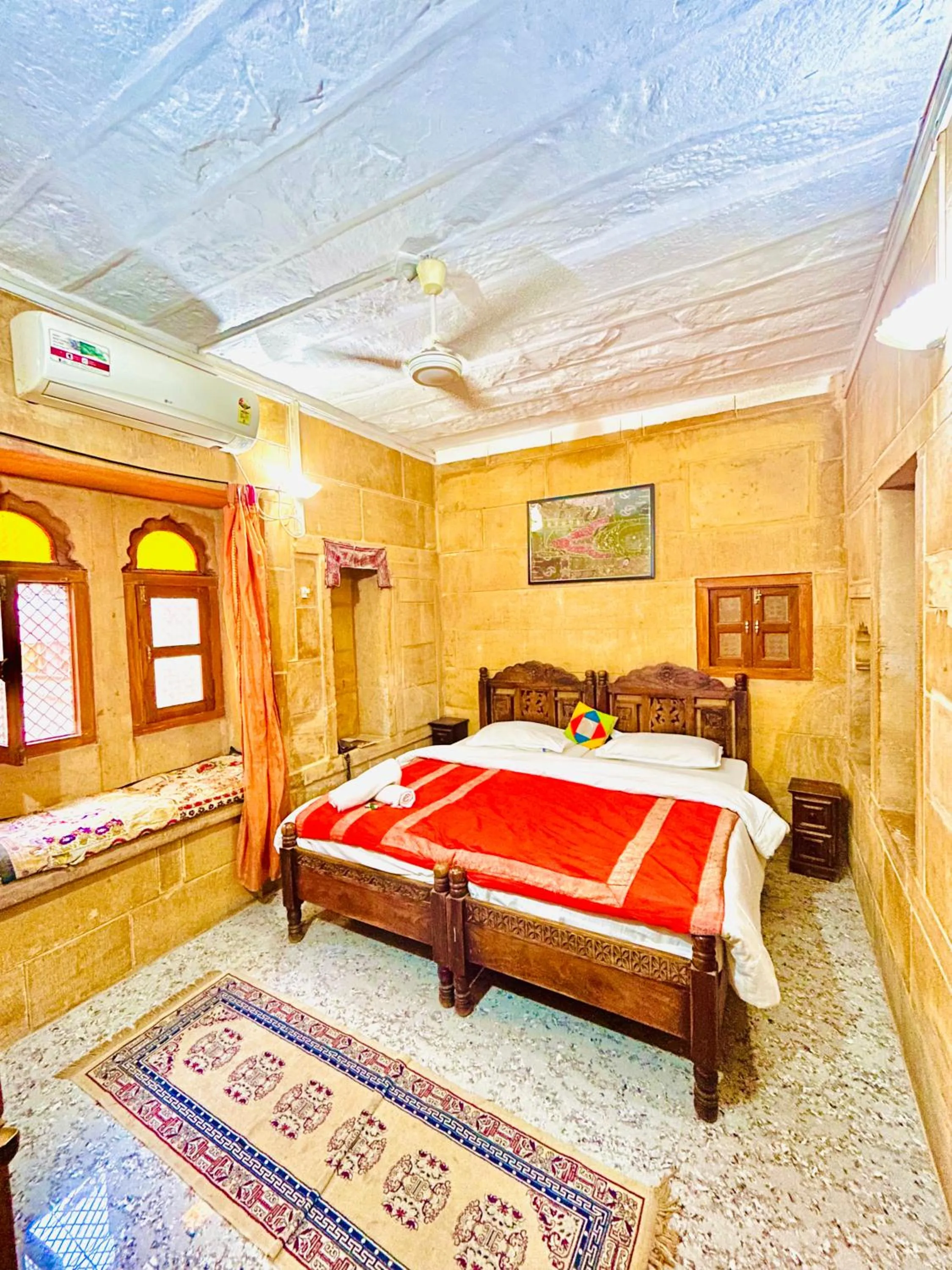 Bed in Shahi Palace Hotel Jaisalmer