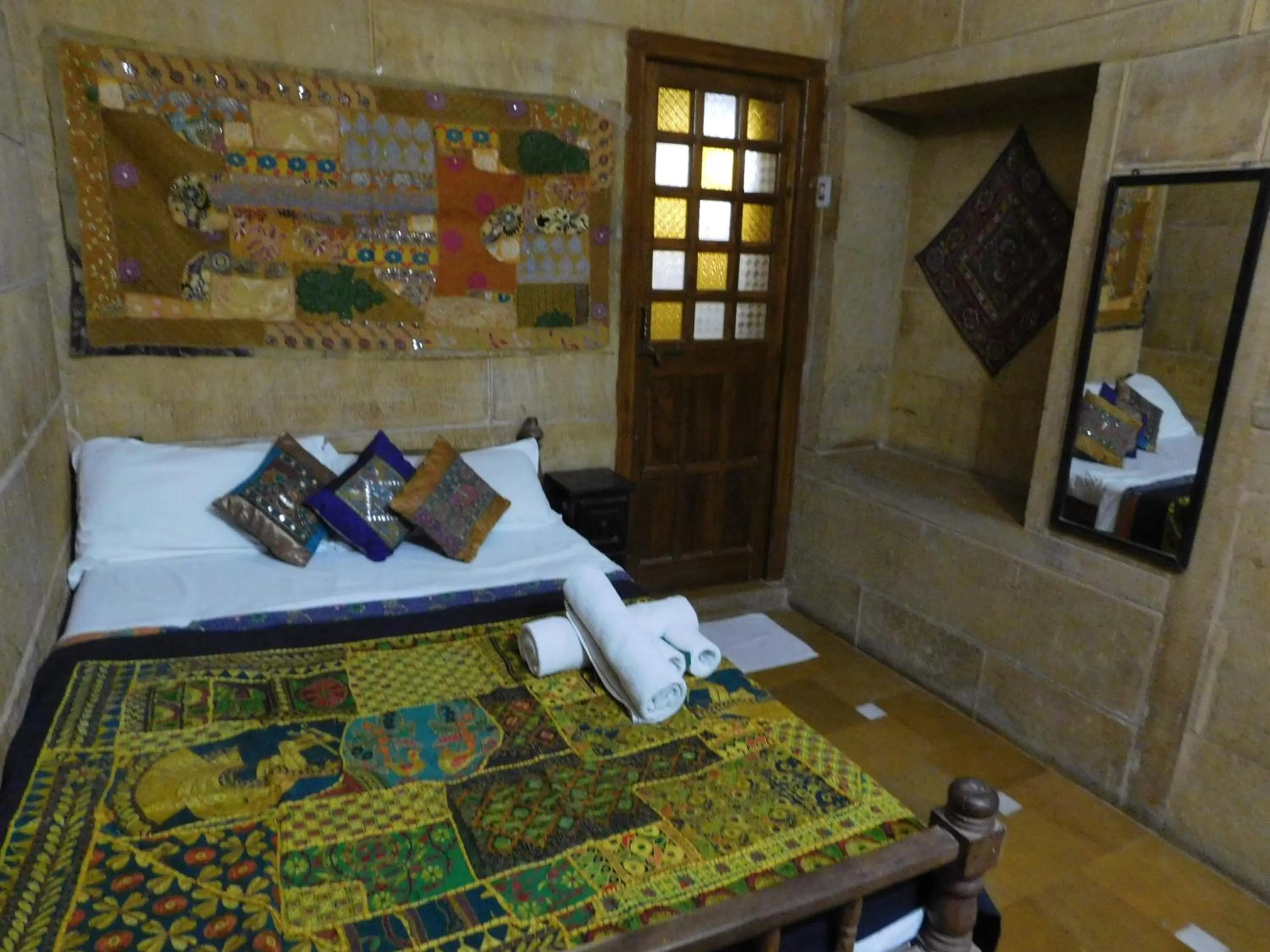 Bed in Shahi Palace Hotel Jaisalmer