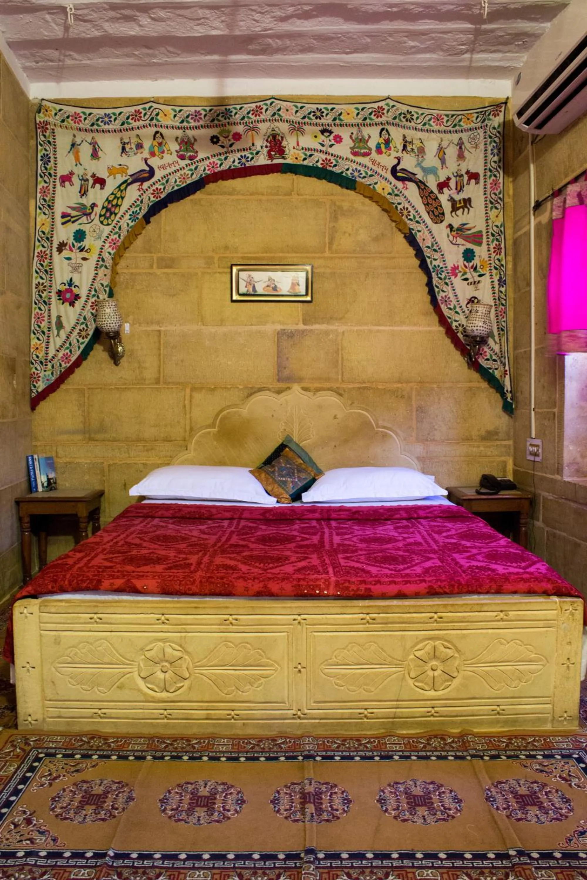 Bed in Shahi Palace Hotel Jaisalmer