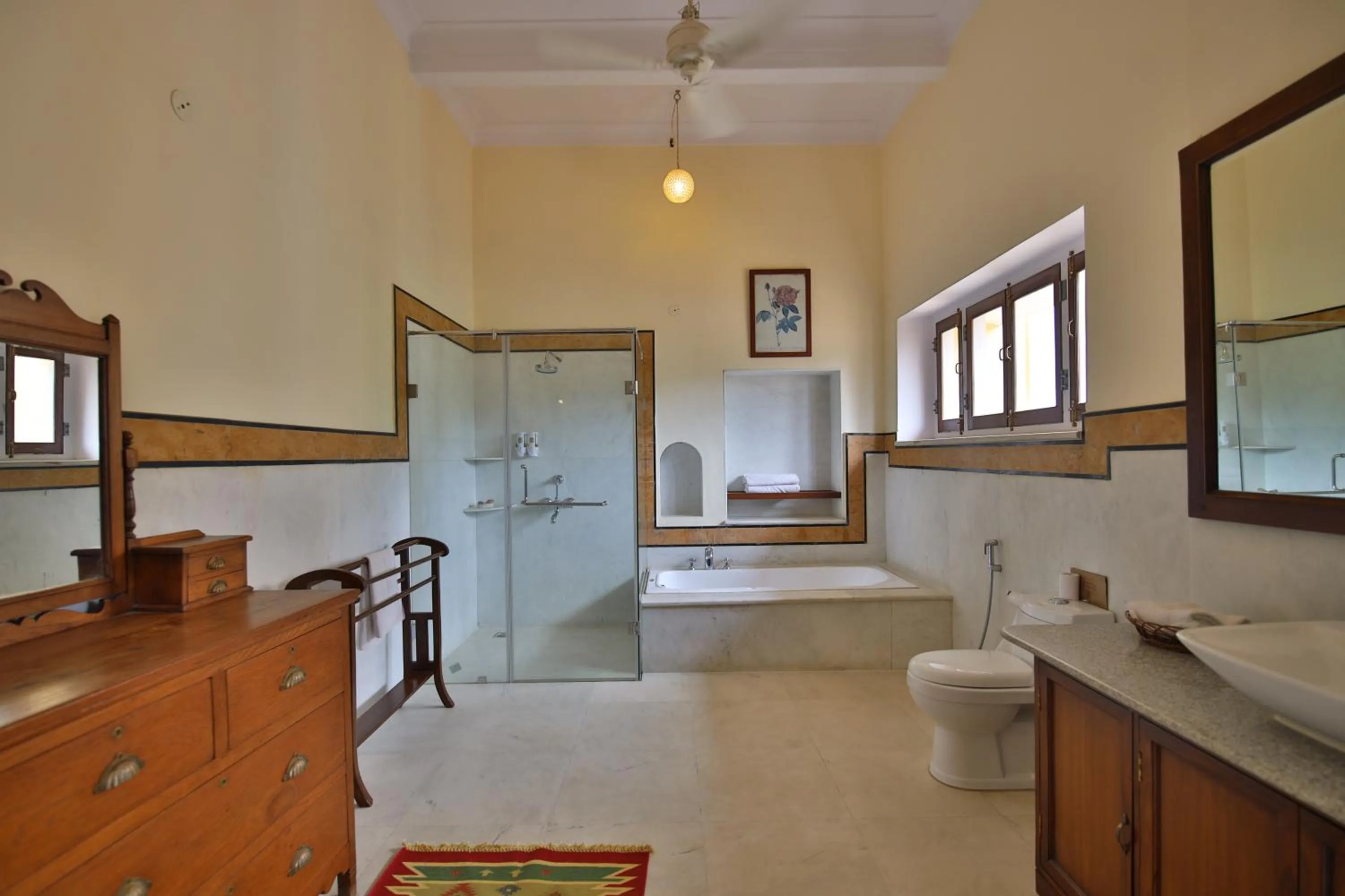 Bathroom, Bed in Roop Niwas Kothi, Near Mandawa