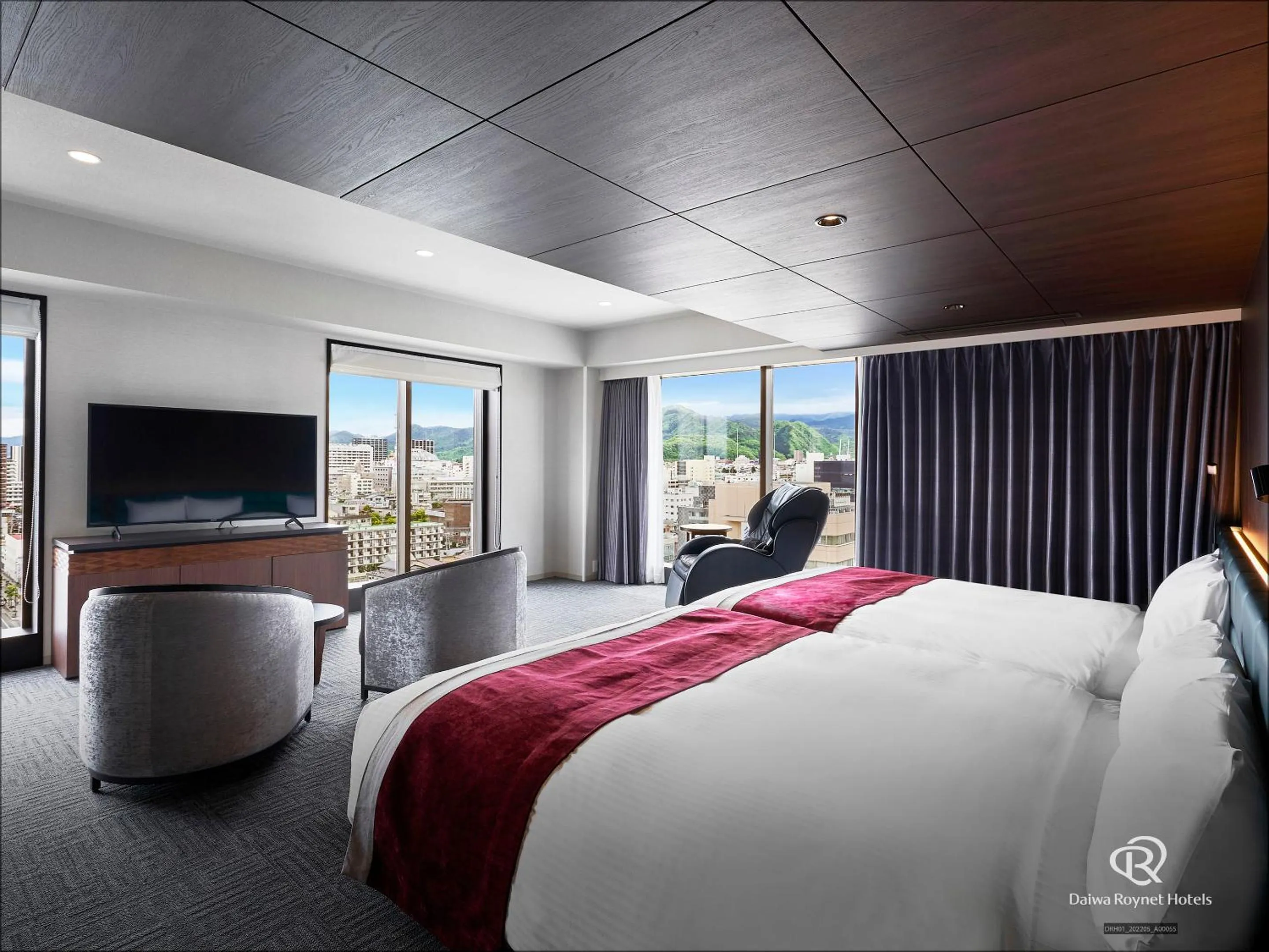 Photo of the whole room, Bed in Daiwa Roynet Hotel Yamagata Ekimae