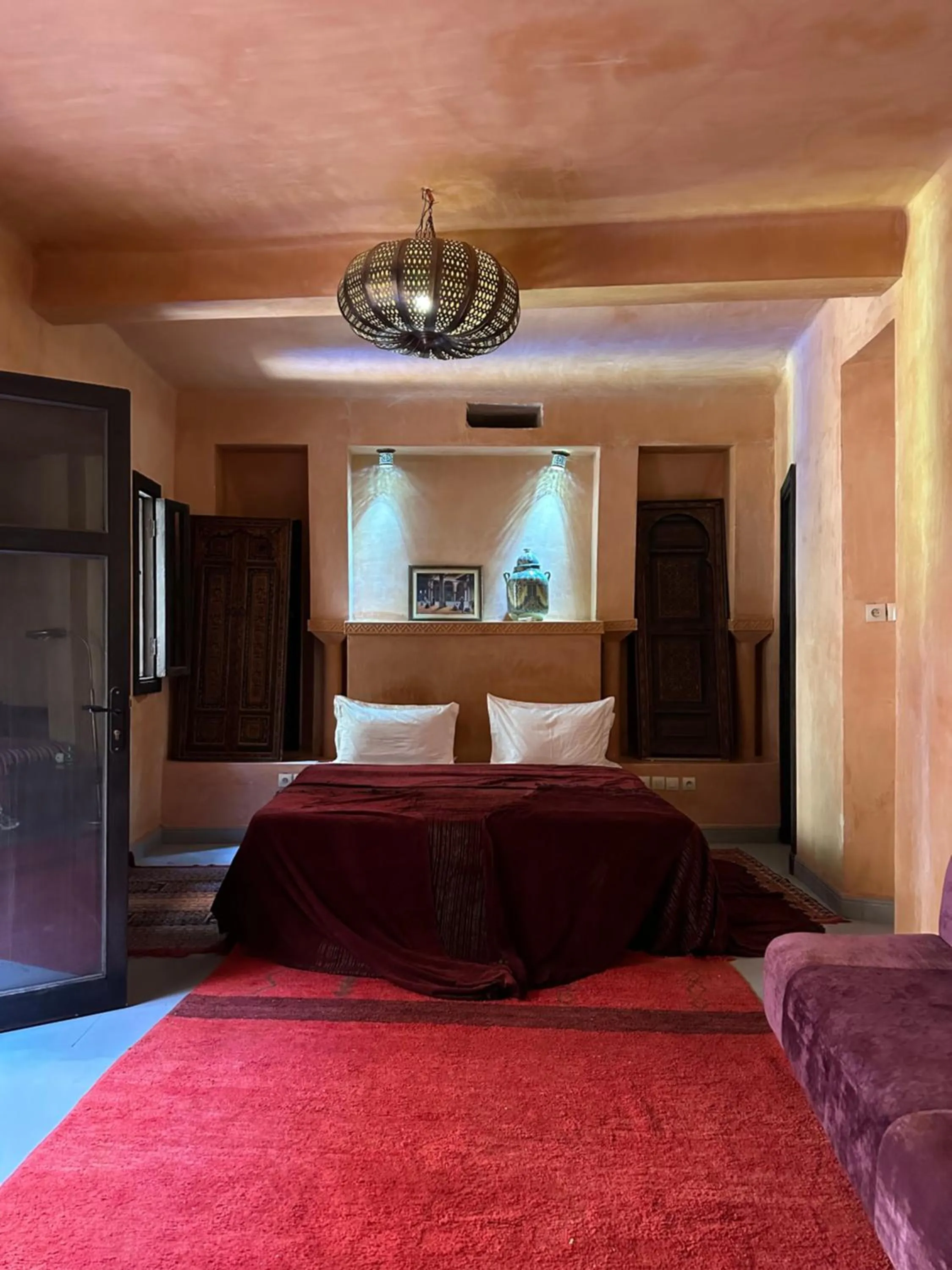 Bed in Riad Kasbah Omar