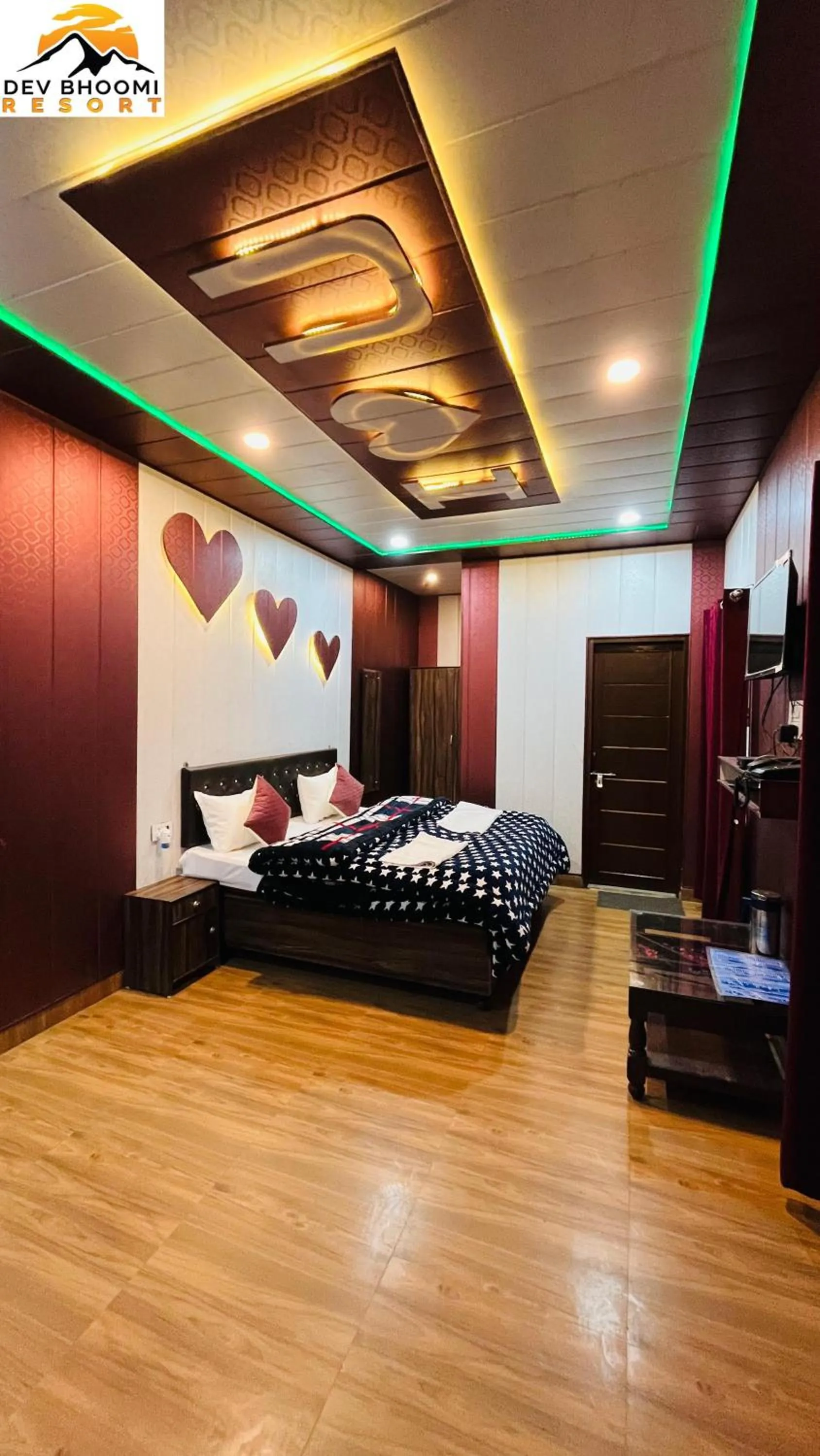 Bed in Dev Bhoomi Resort