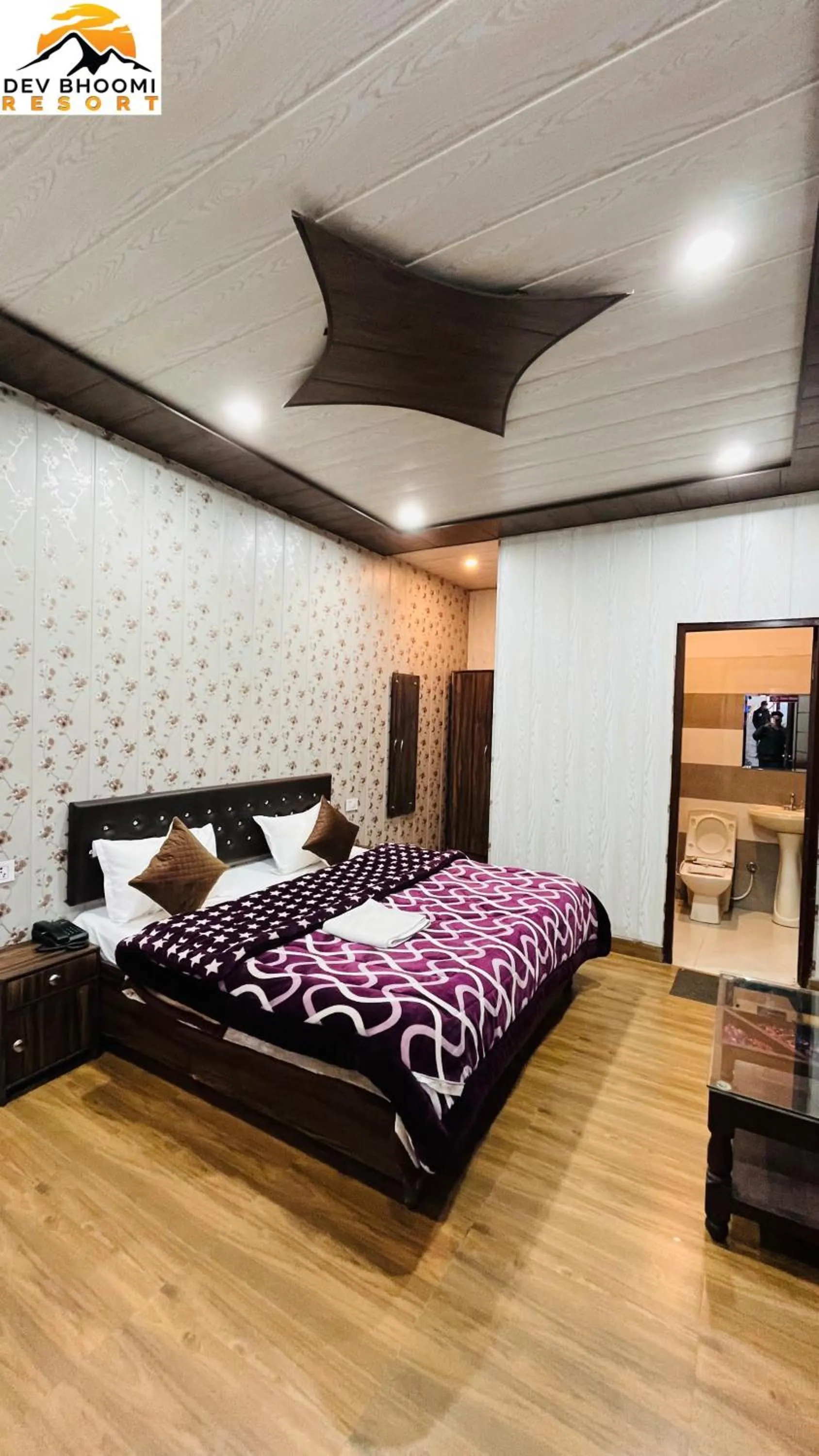 Bed in Dev Bhoomi Resort