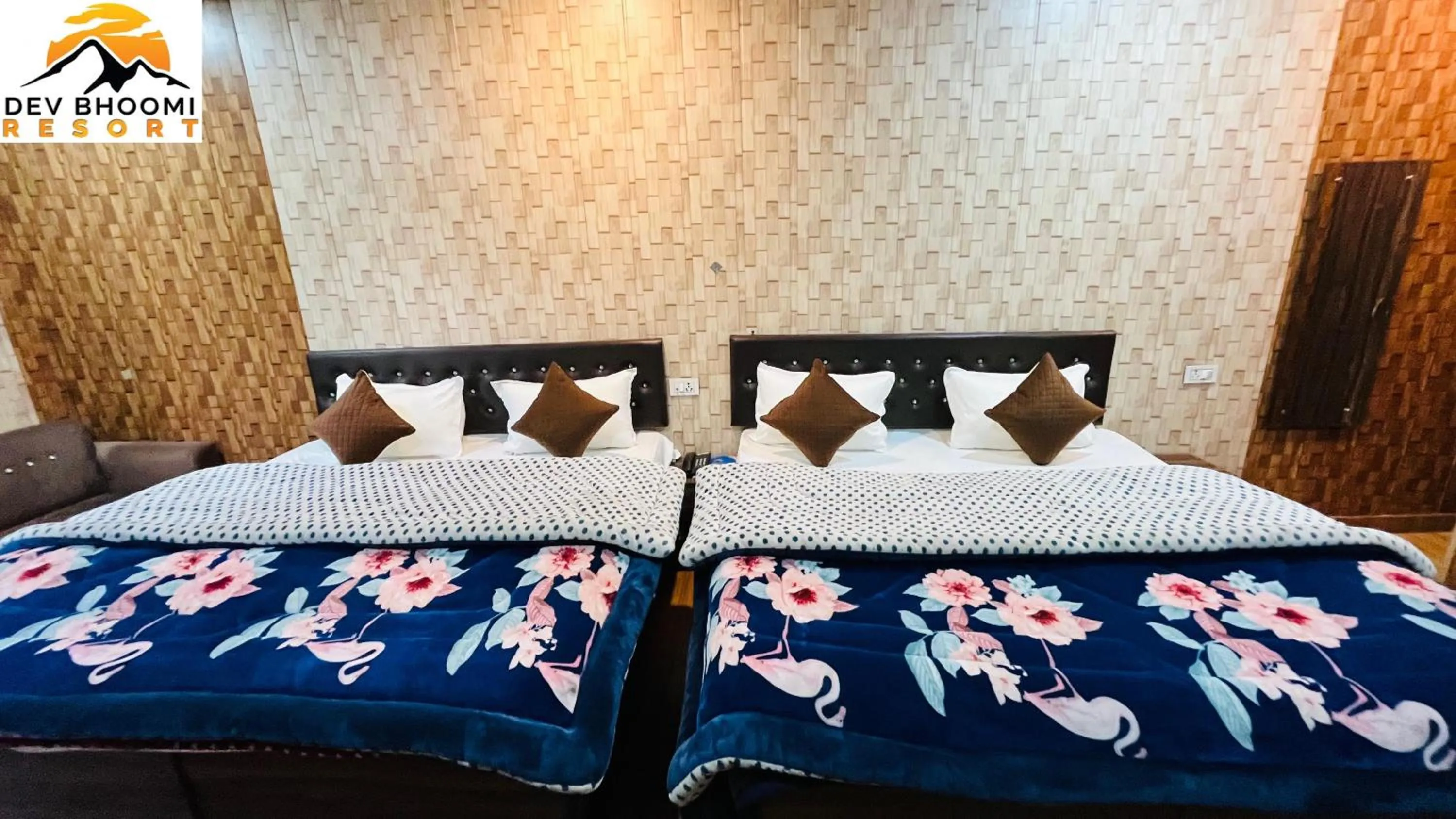 Bed in Dev Bhoomi Resort
