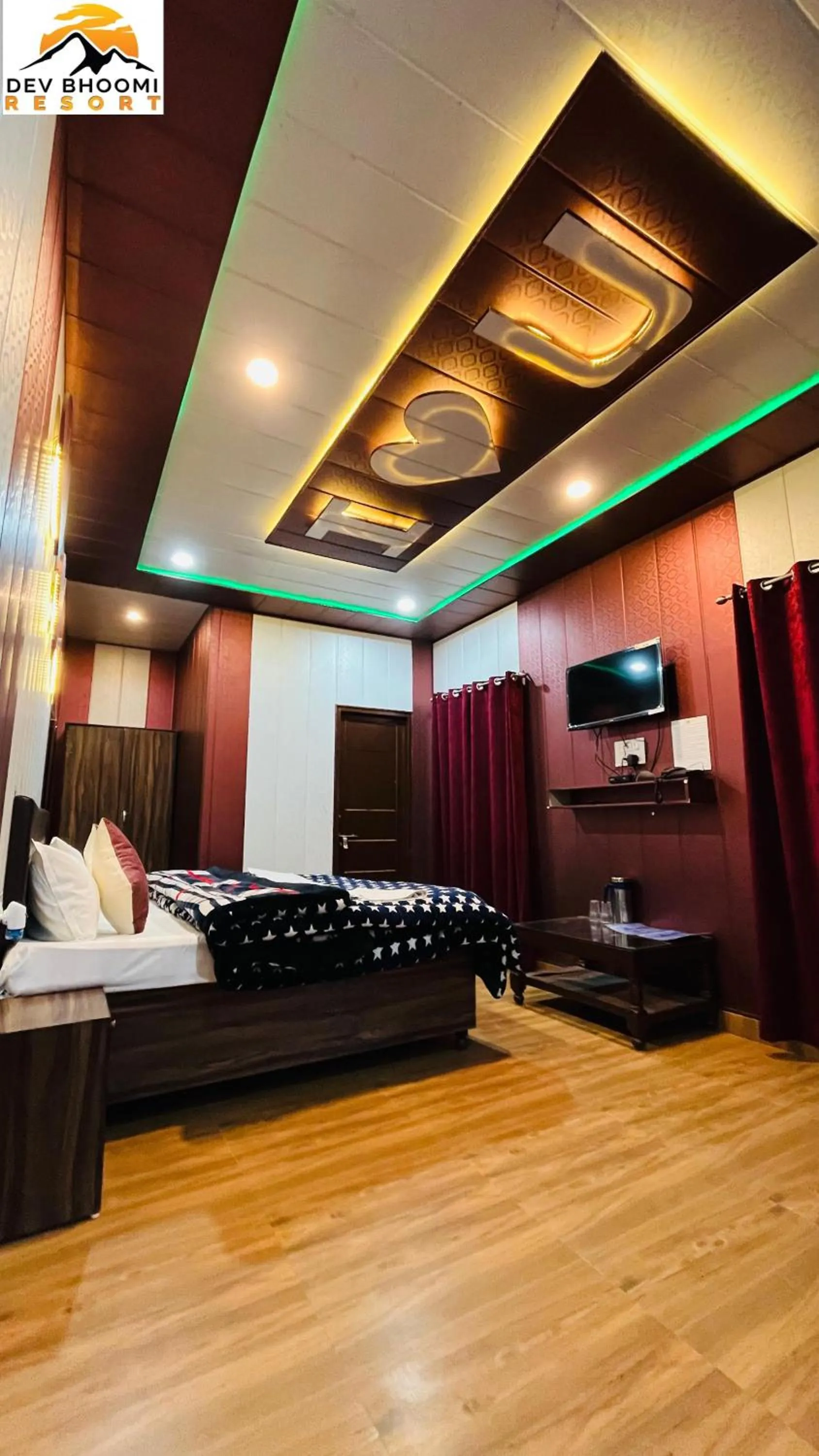 Bed in Dev Bhoomi Resort