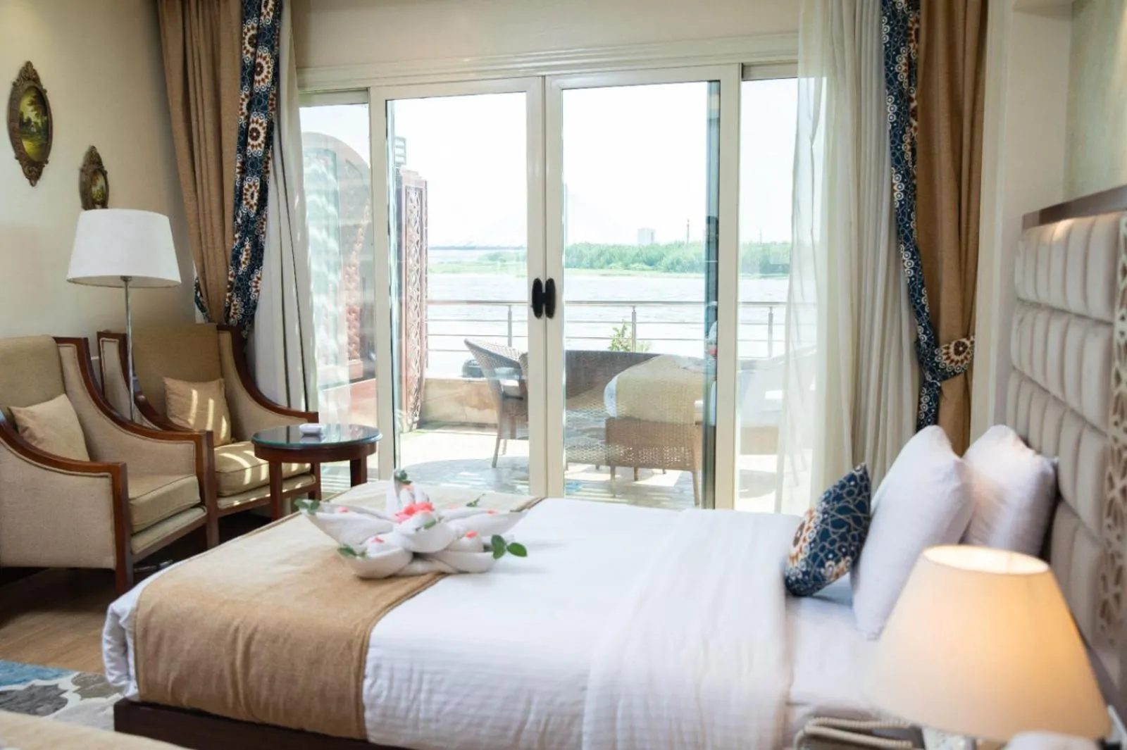 Bed in Nile Transport Hotel