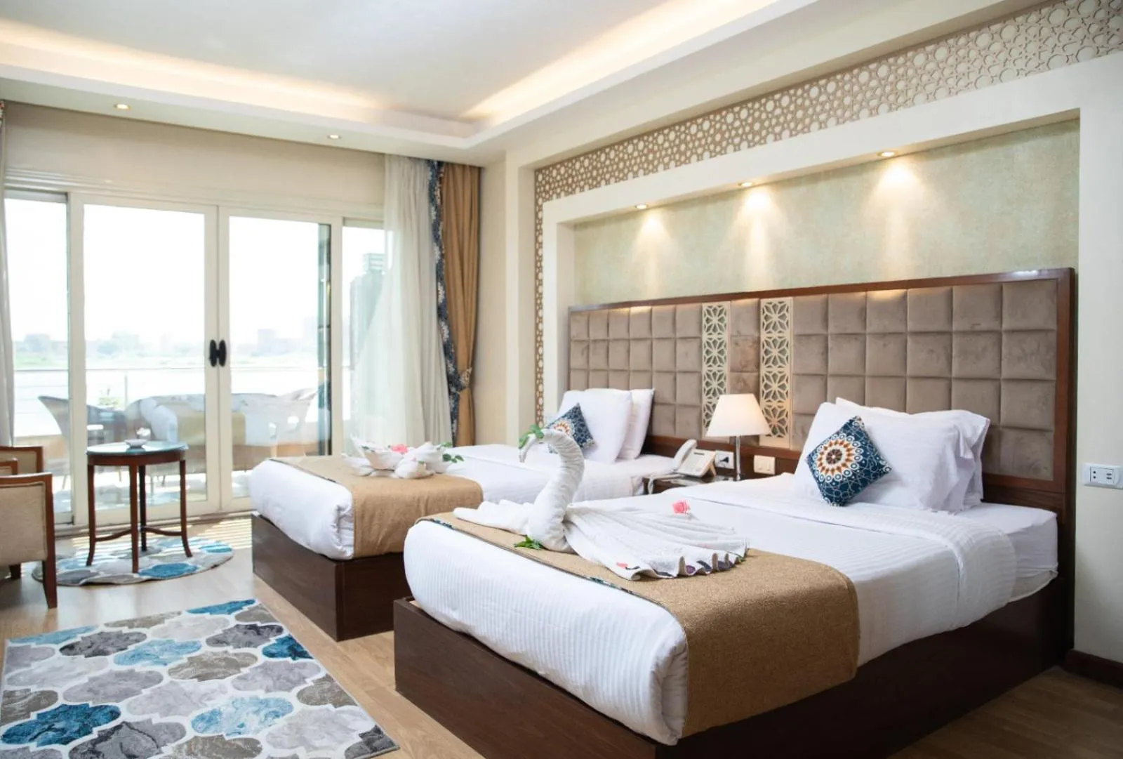 Bed in Nile Transport Hotel