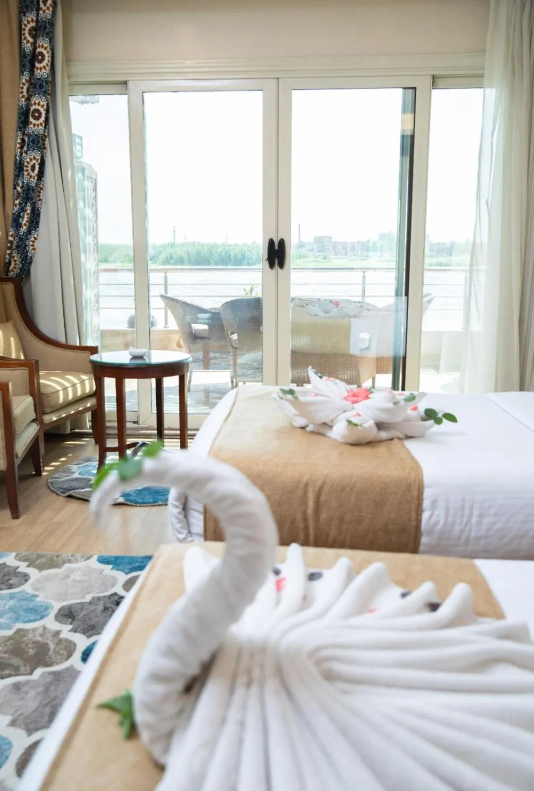 Bed in Nile Transport Hotel