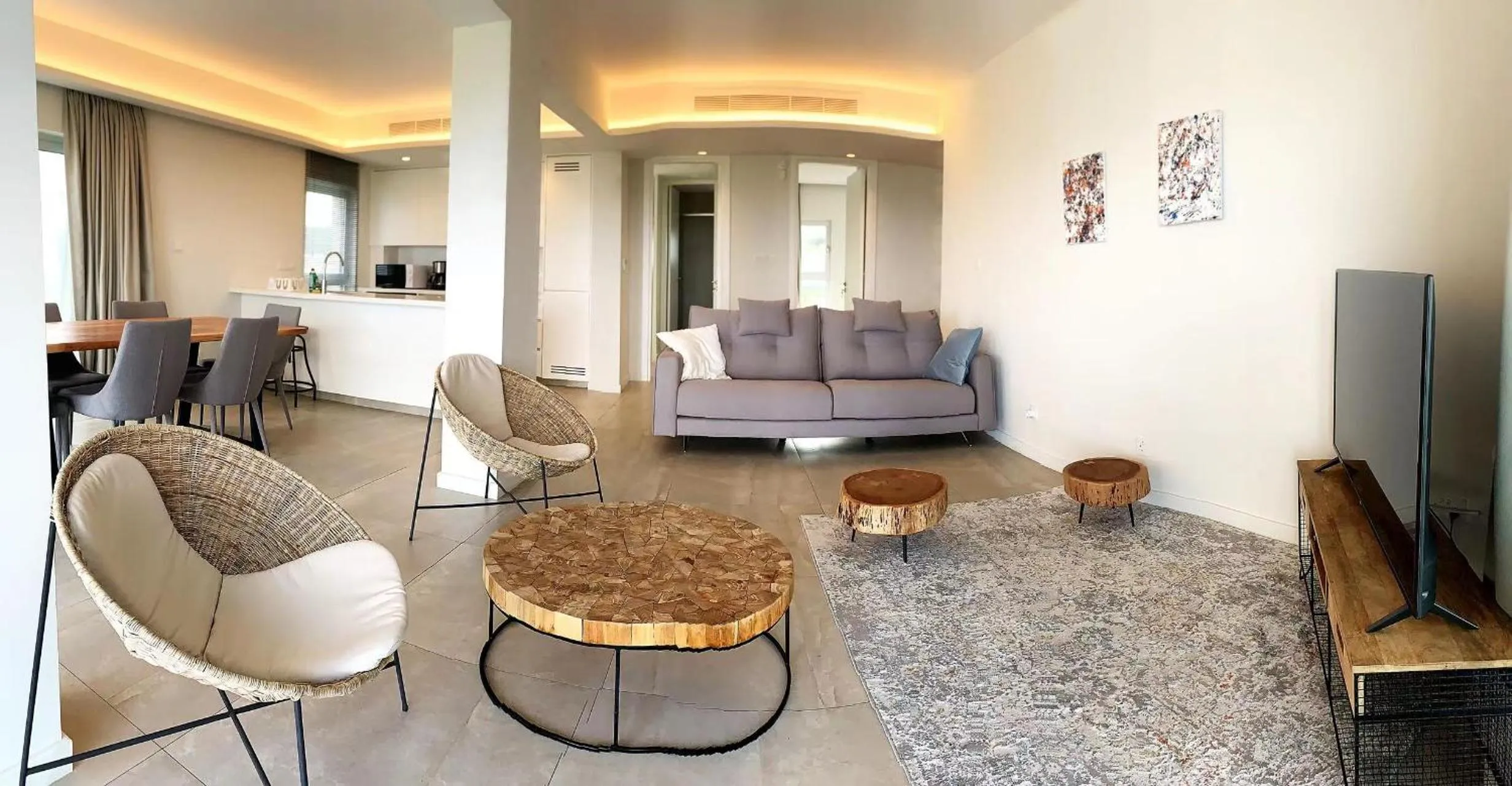 Living room in Emerald Suites