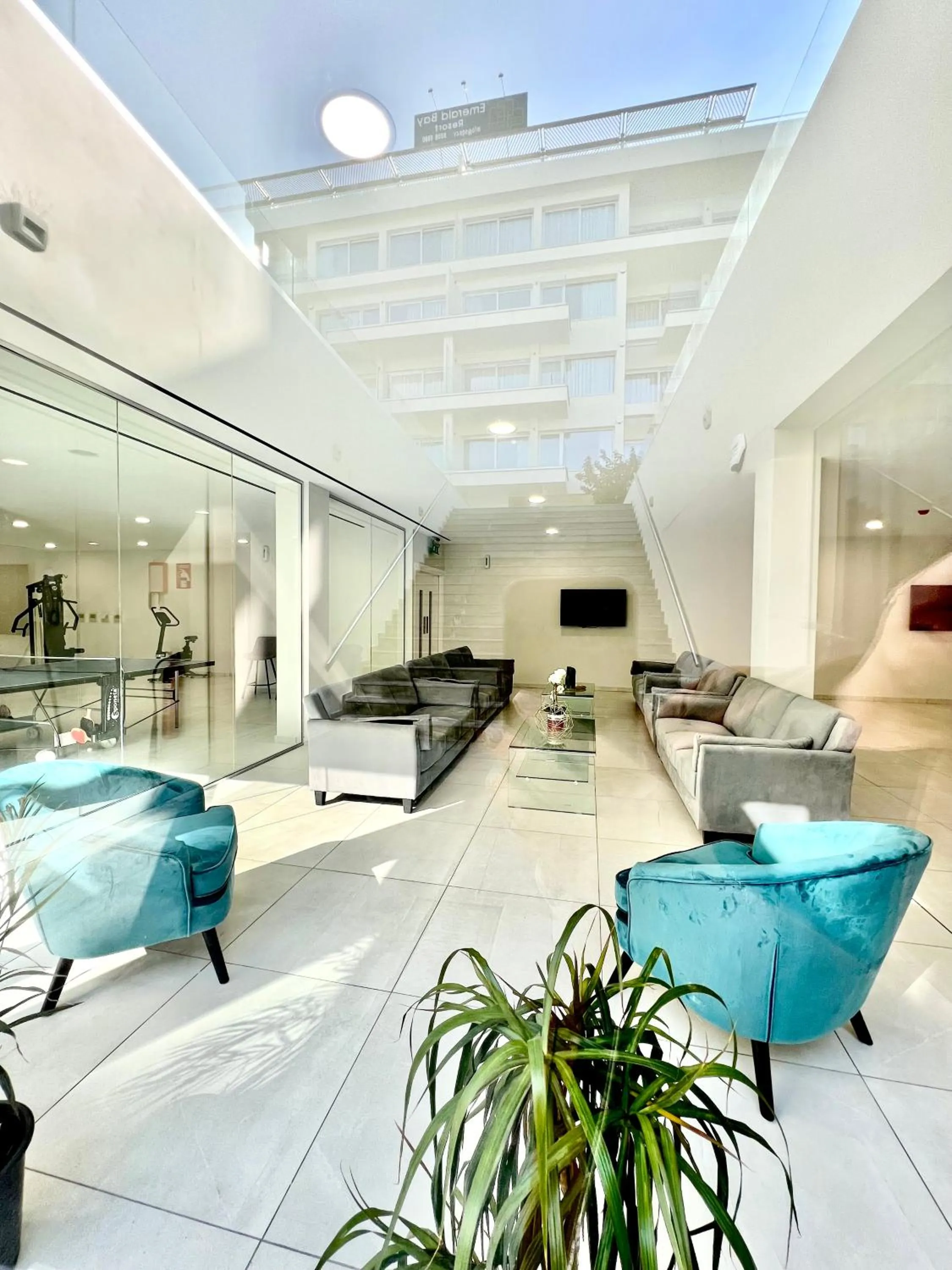 Seating area in Emerald Suites