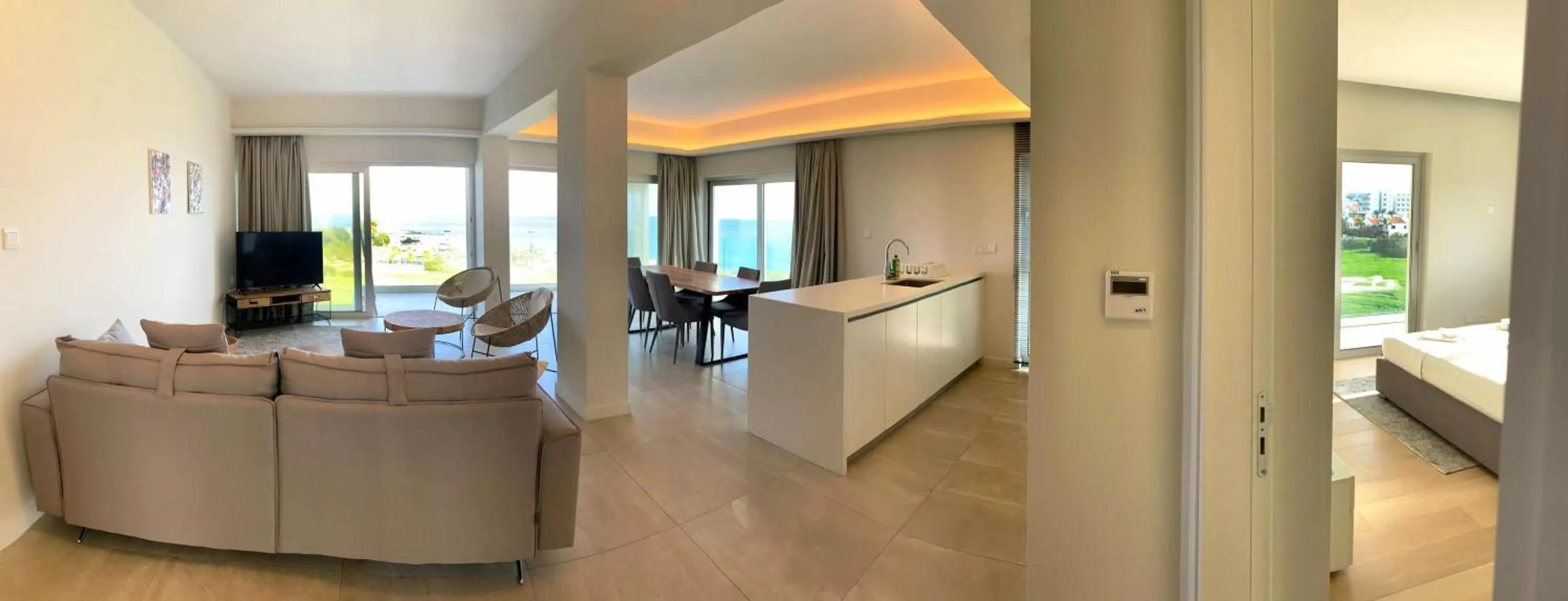 Living room in Emerald Suites