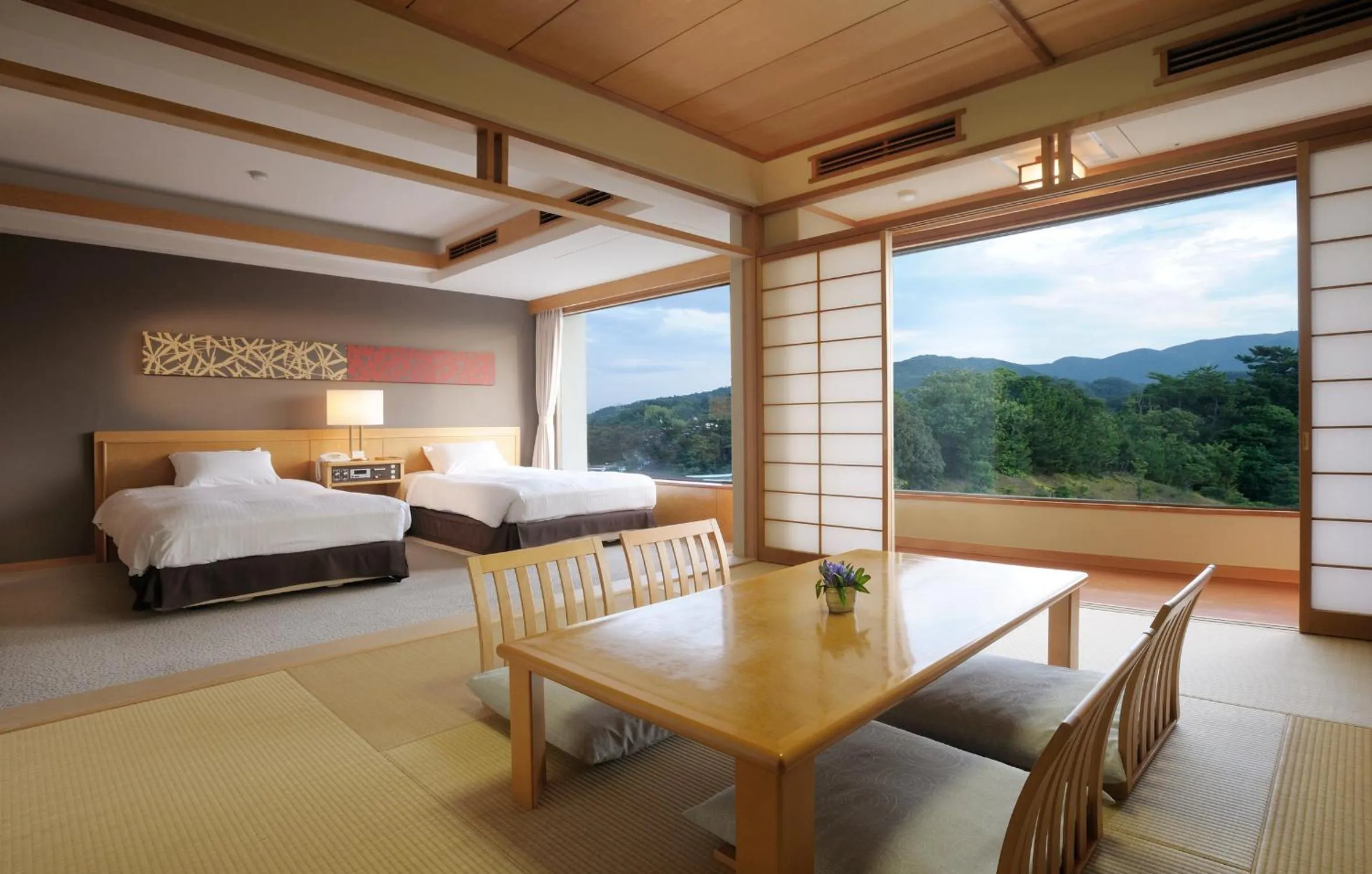 Mountain view, Bed in Toba International Hotel
