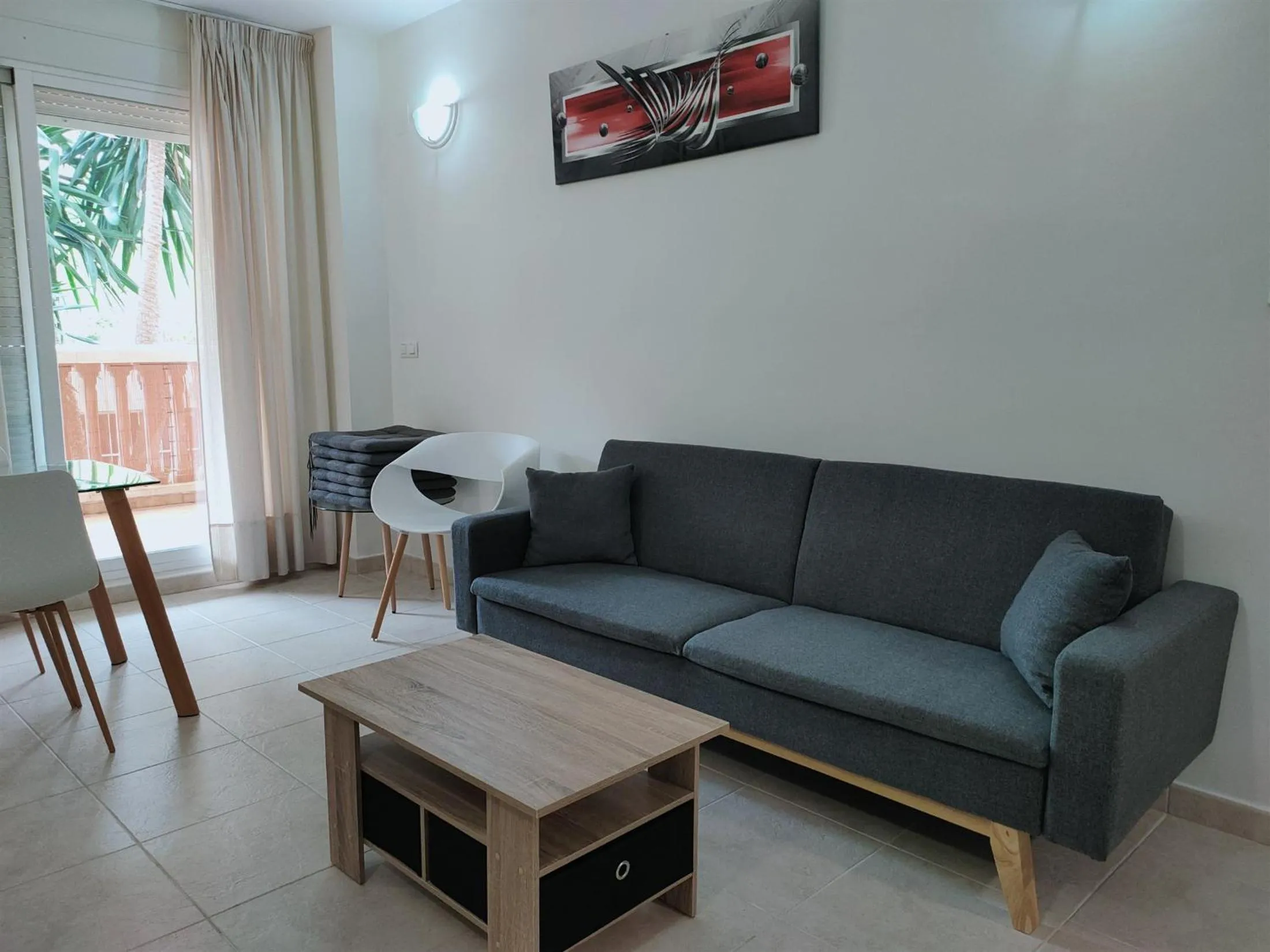 Living room in Ground floor Apartment close to Arenal Javea - 4 pers