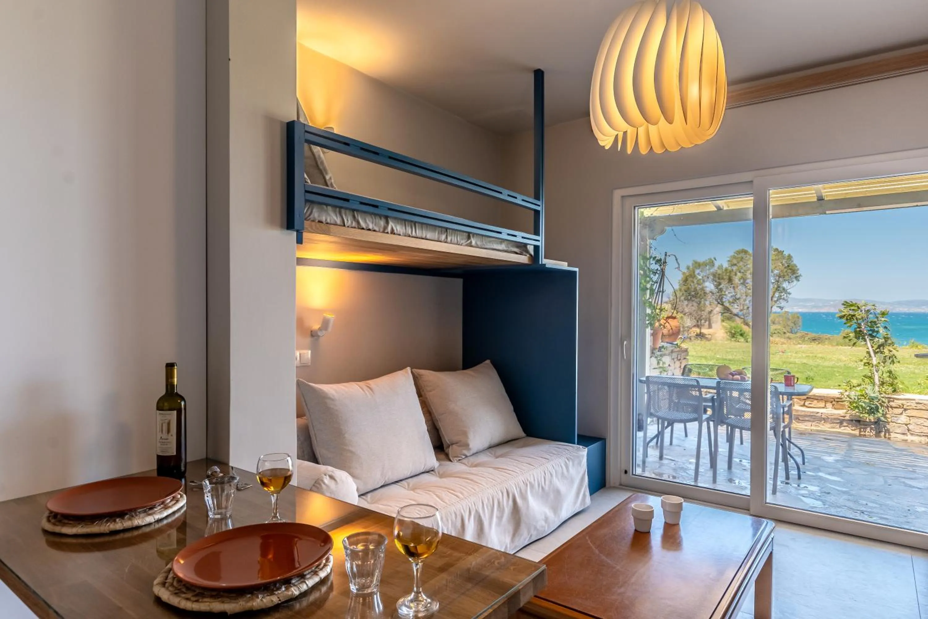 Seating area, Bed in Ydreos Studios & Apartments