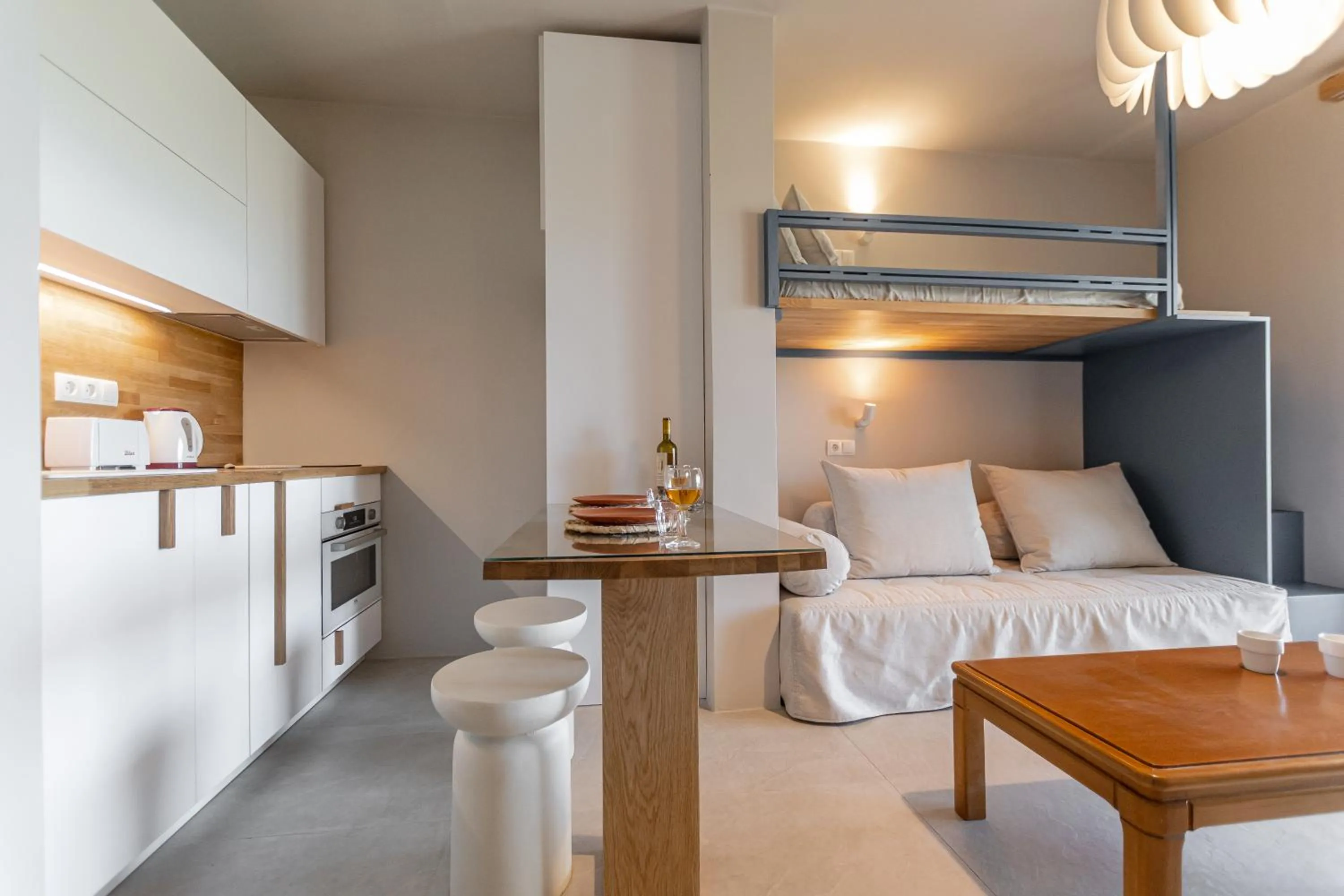 Kitchen or kitchenette in Ydreos Studios & Apartments