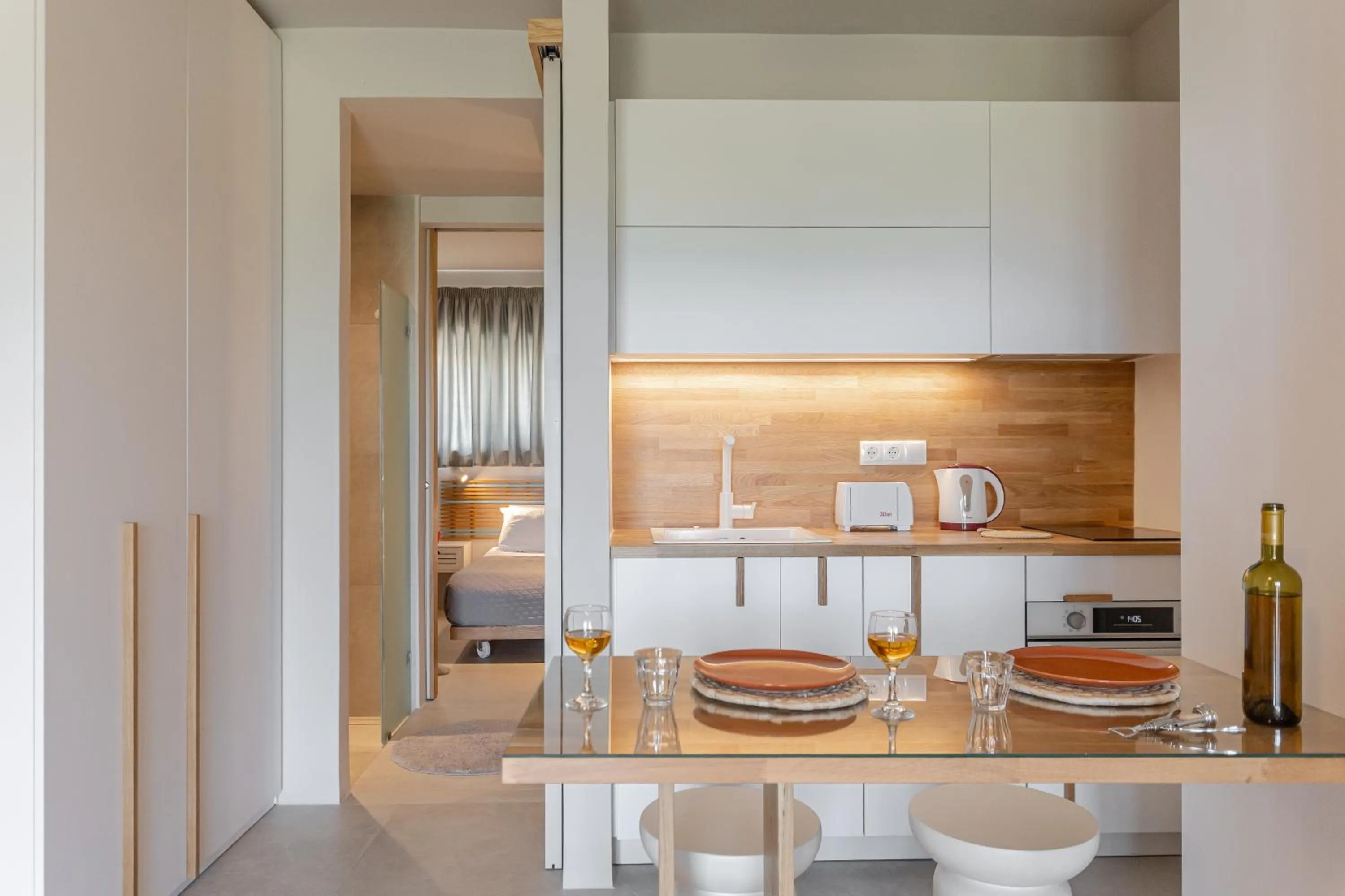 Kitchen or kitchenette in Ydreos Studios & Apartments