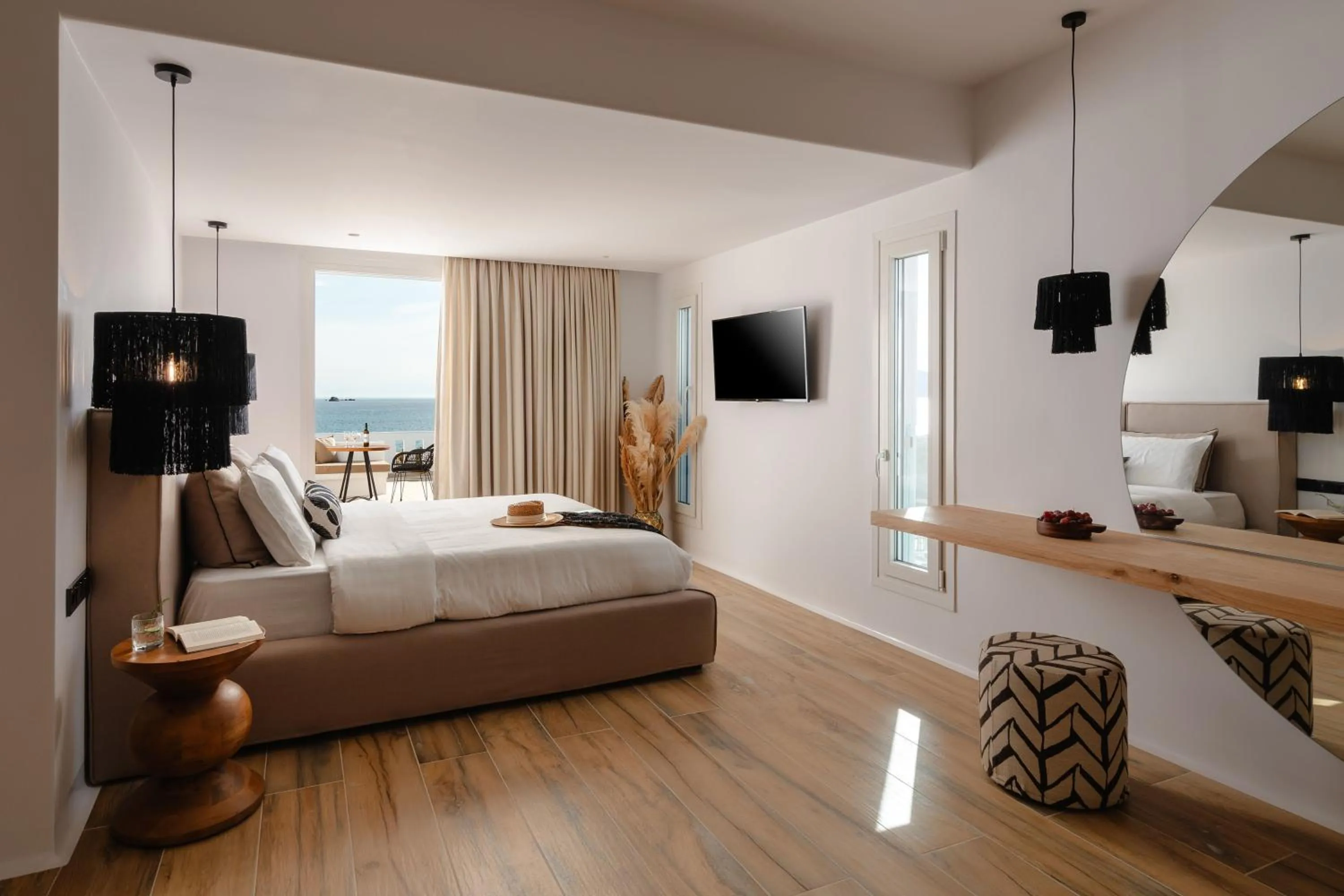 Bed in Almiriki Naxos Beachside Living