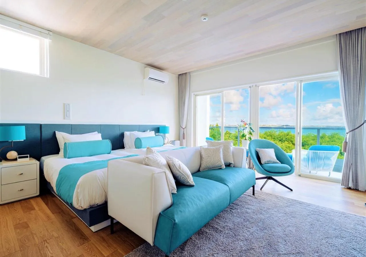 Bed in Blue Ocean Hotel&Resort MIYAKOJIMA