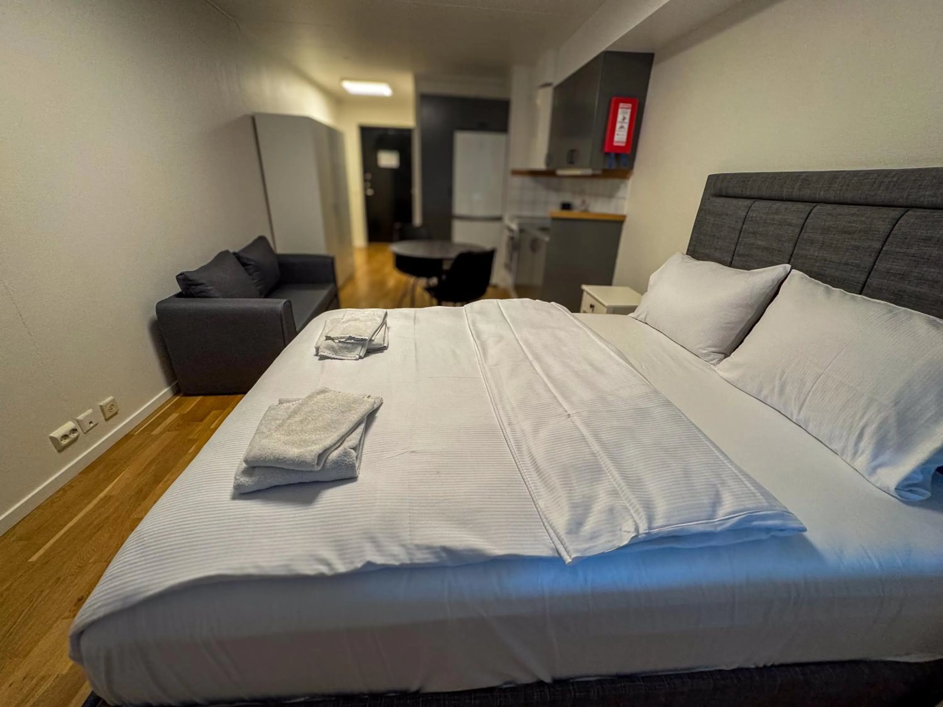 Bed in Jönköping Hotel Apartments