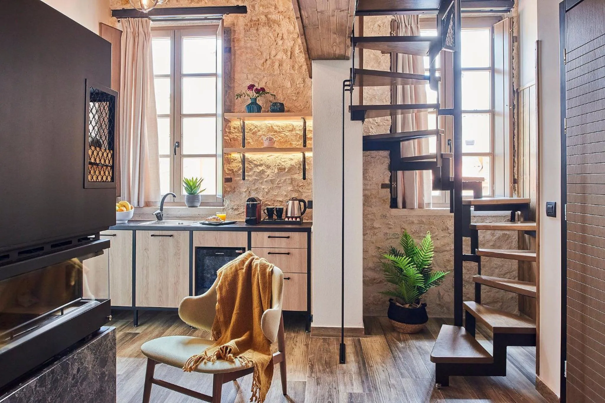 Seating area in IALNA Boutique Hotel