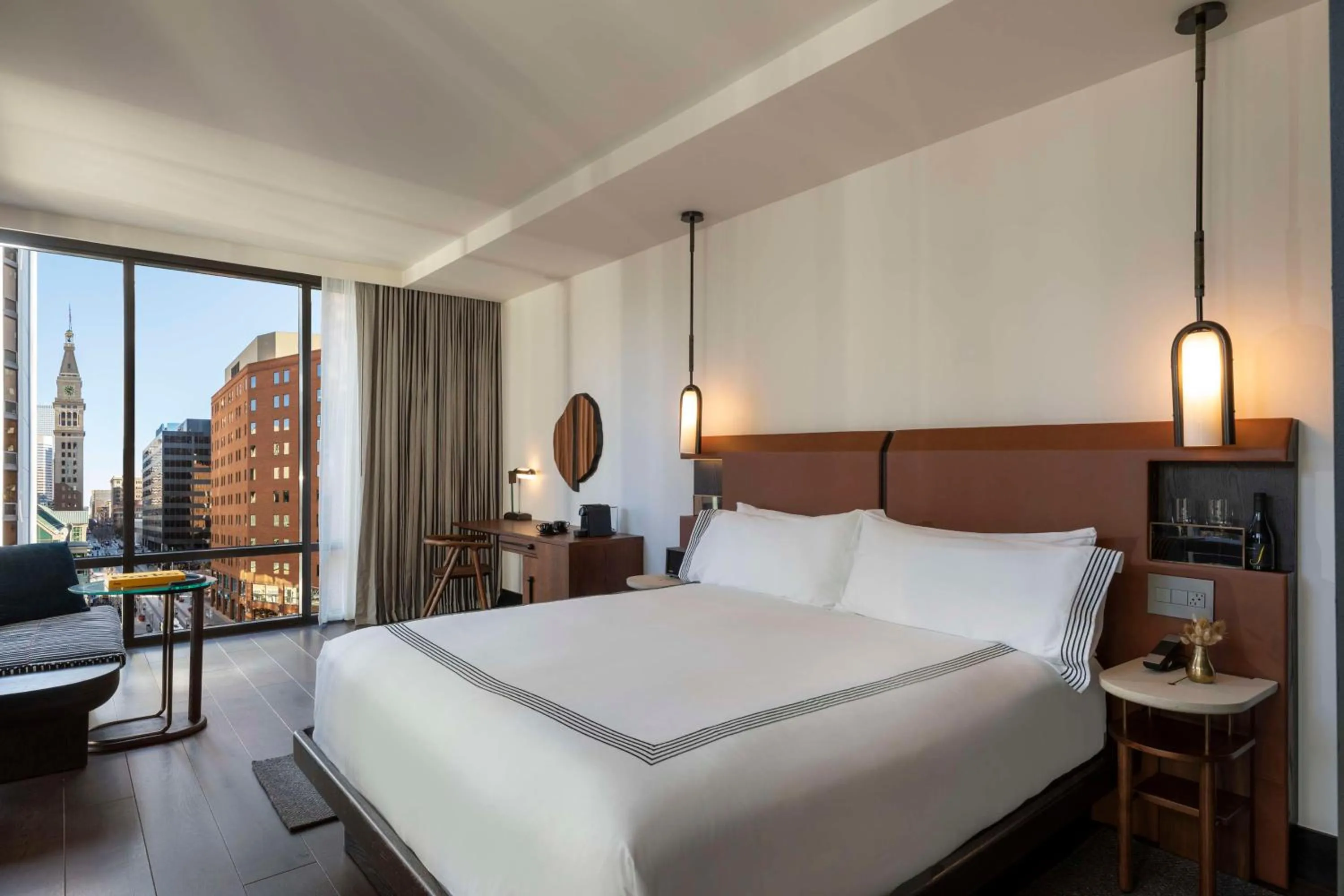 View (from property/room), Bed in Thompson Denver, by Hyatt