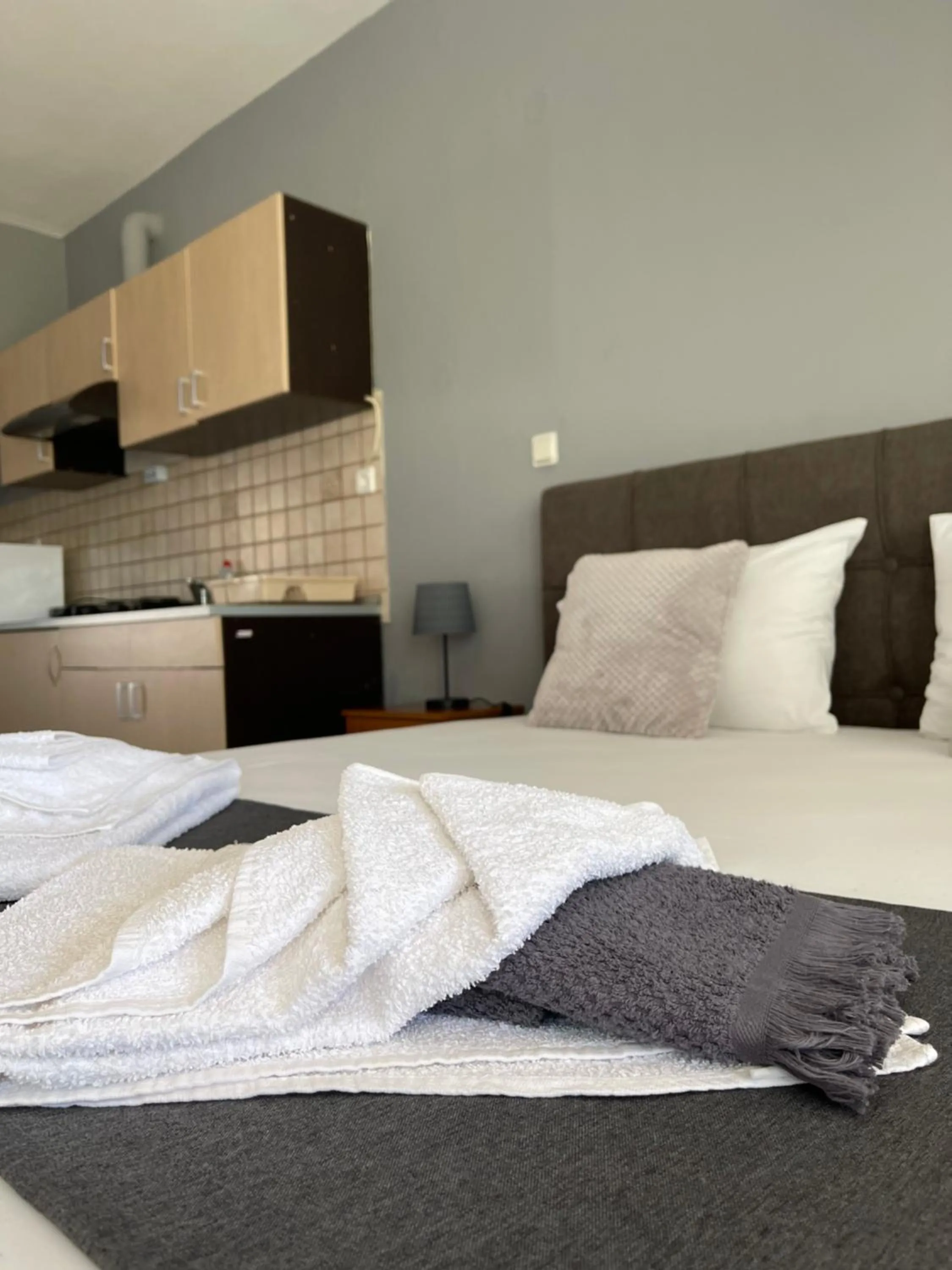 Bed in Artemis Hotel Apartments