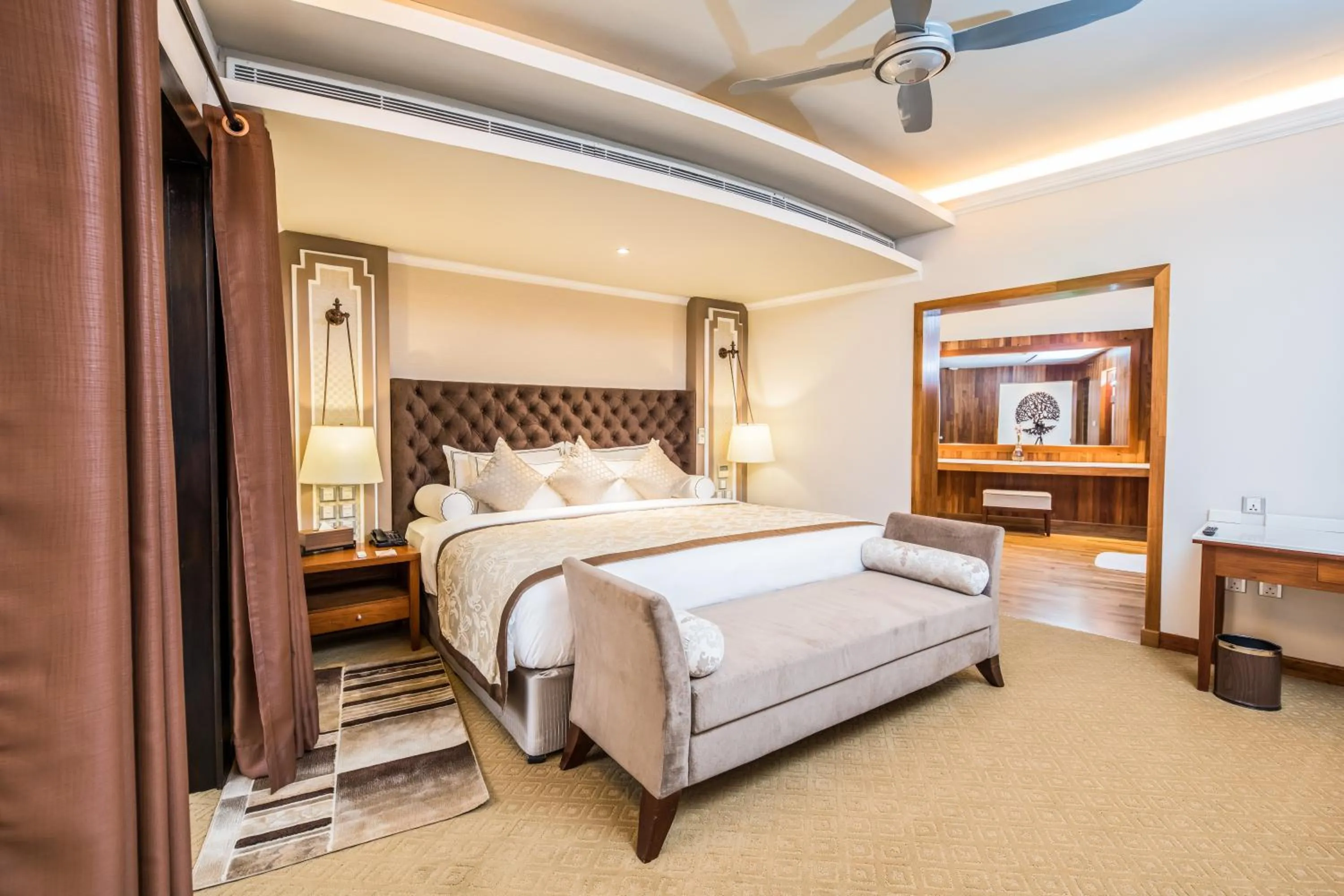 Bed in Earl's Regent Hotel