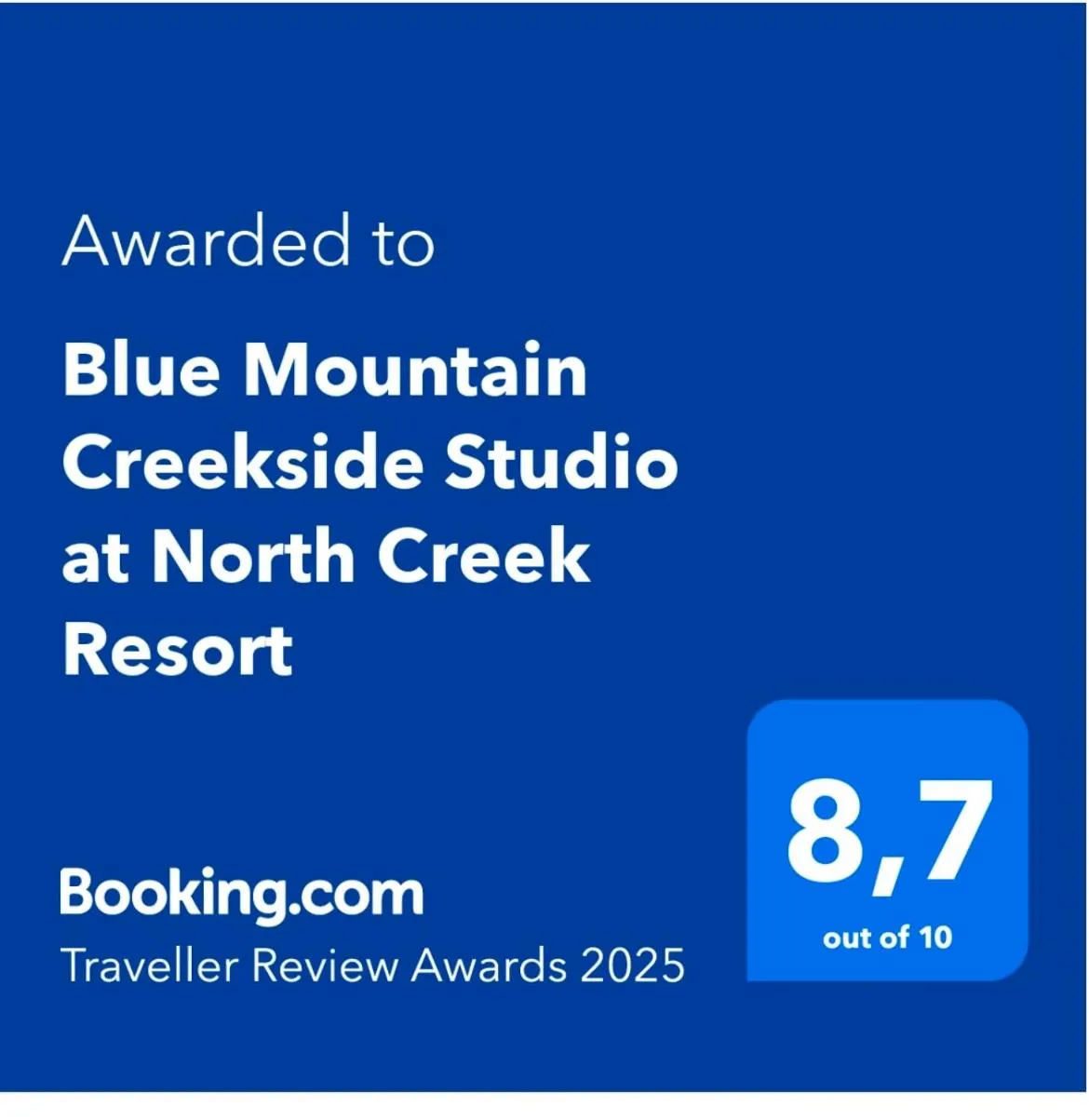 Blue Mountain Creekside Studio at North Creek Resort