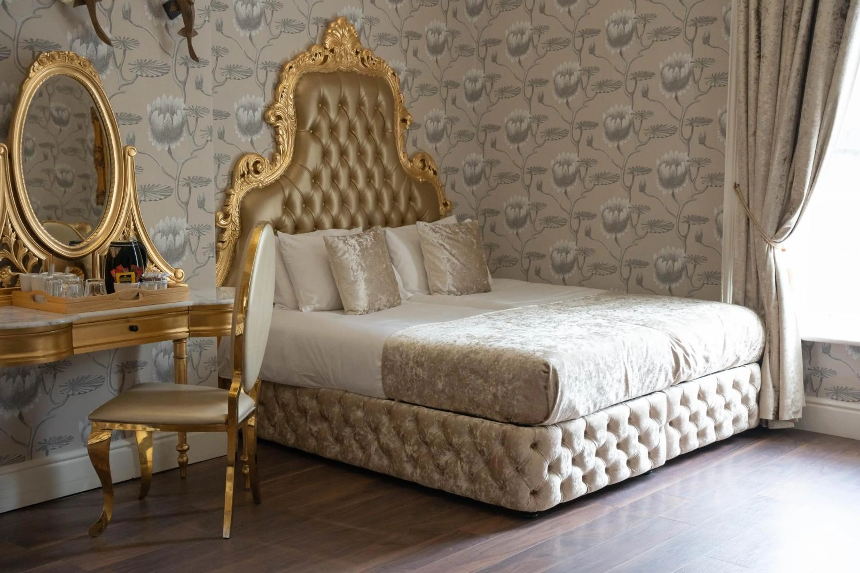 Bedroom, Bed in RainHill Hall Hotel